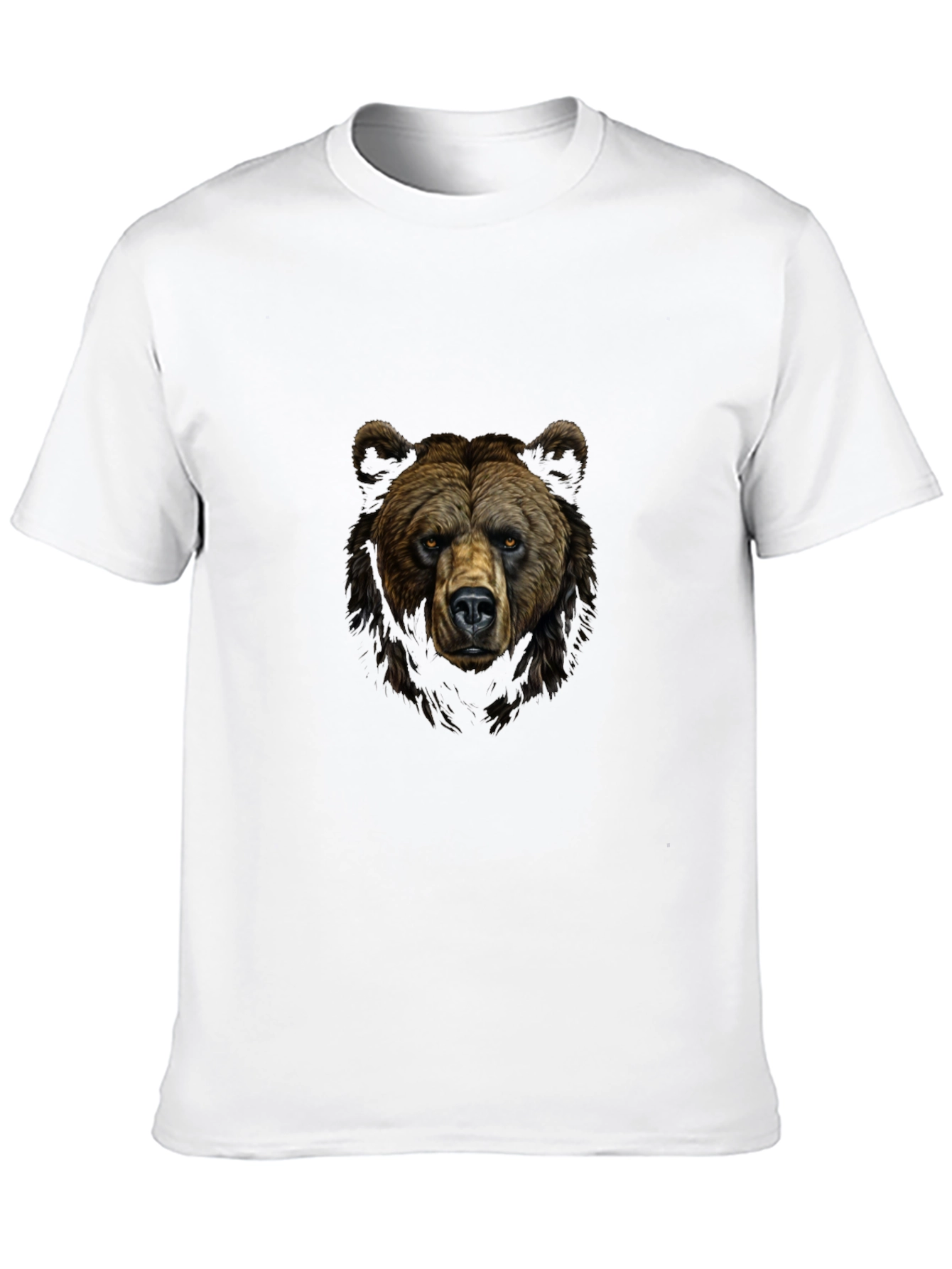 Grizzly Bear Graphic Print Black T-Shirt