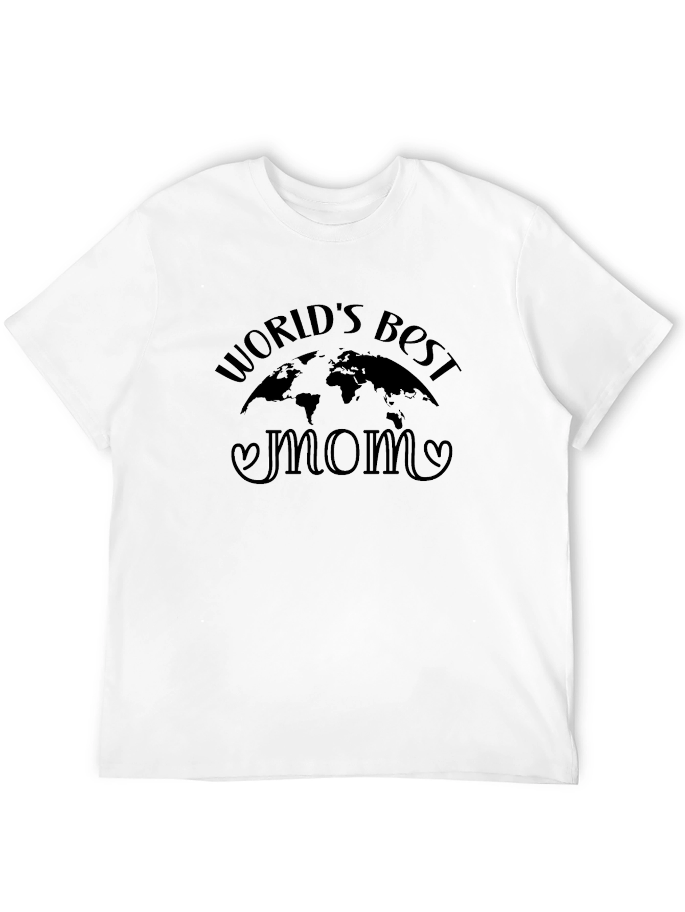 Worlds Best Mom Graphic Black T-Shirt