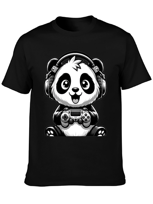Gaming Panda T-Shirt - Cool Graphic Tee