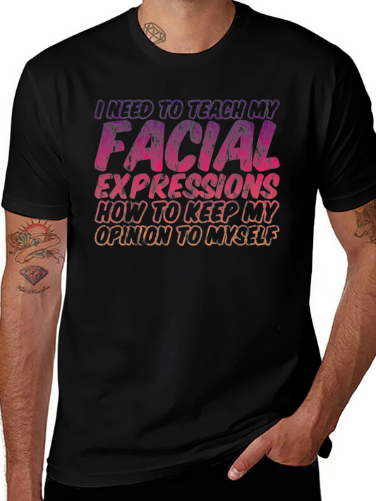 Funny Graphic Tee - Facial Expressions