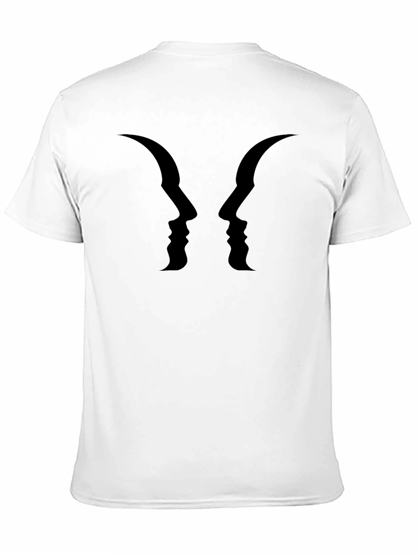 Optical Illusion Face Profile Graphic Tee