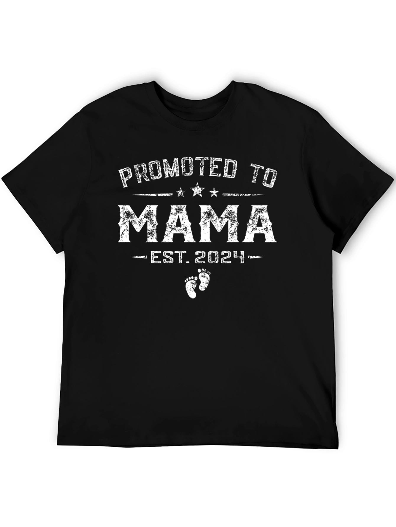 Promoted To Mama Est. 2024 Black T-Shirt