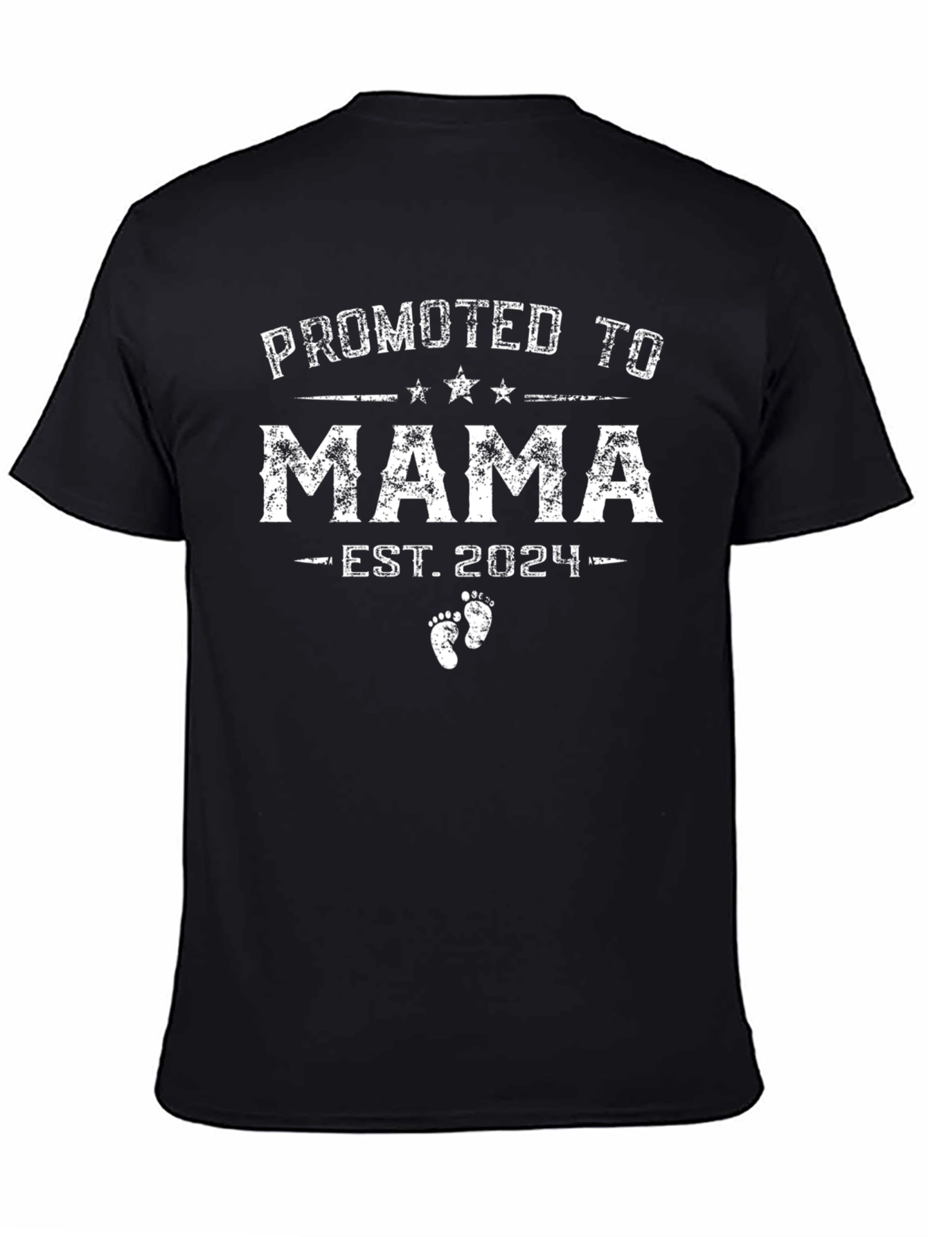 Promoted To Mama Est. 2024 Black T-Shirt