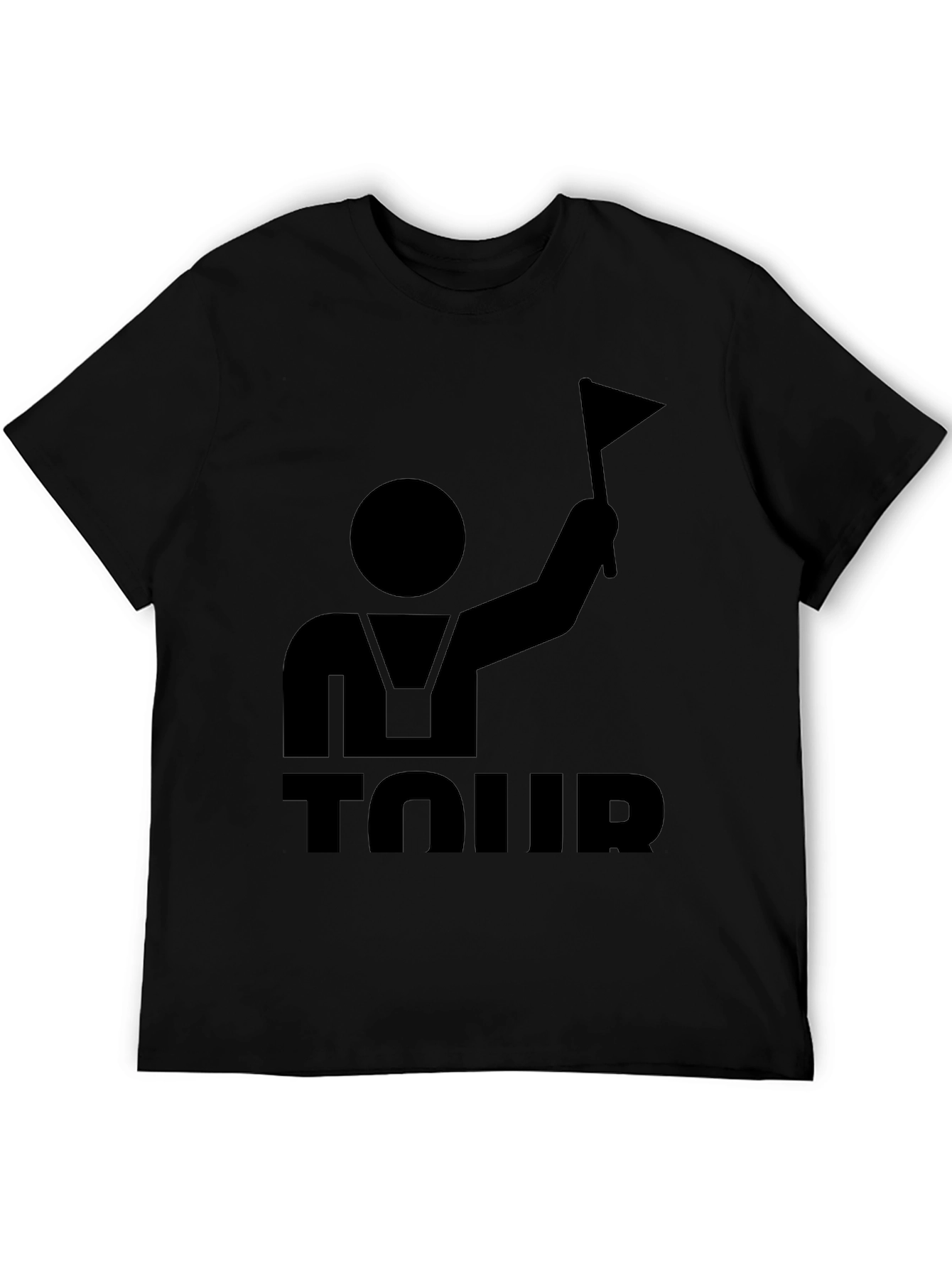 Mens Black Tour Graphic T-Shirt