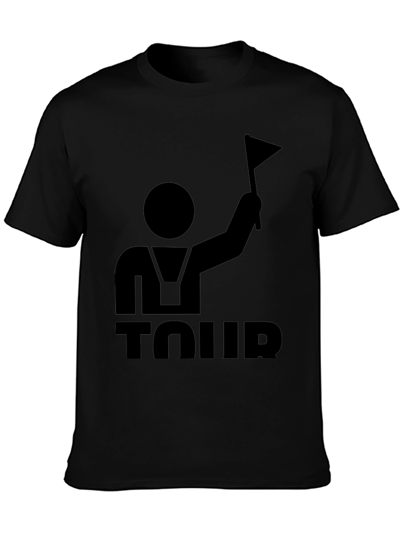 Mens Black Tour Graphic T-Shirt