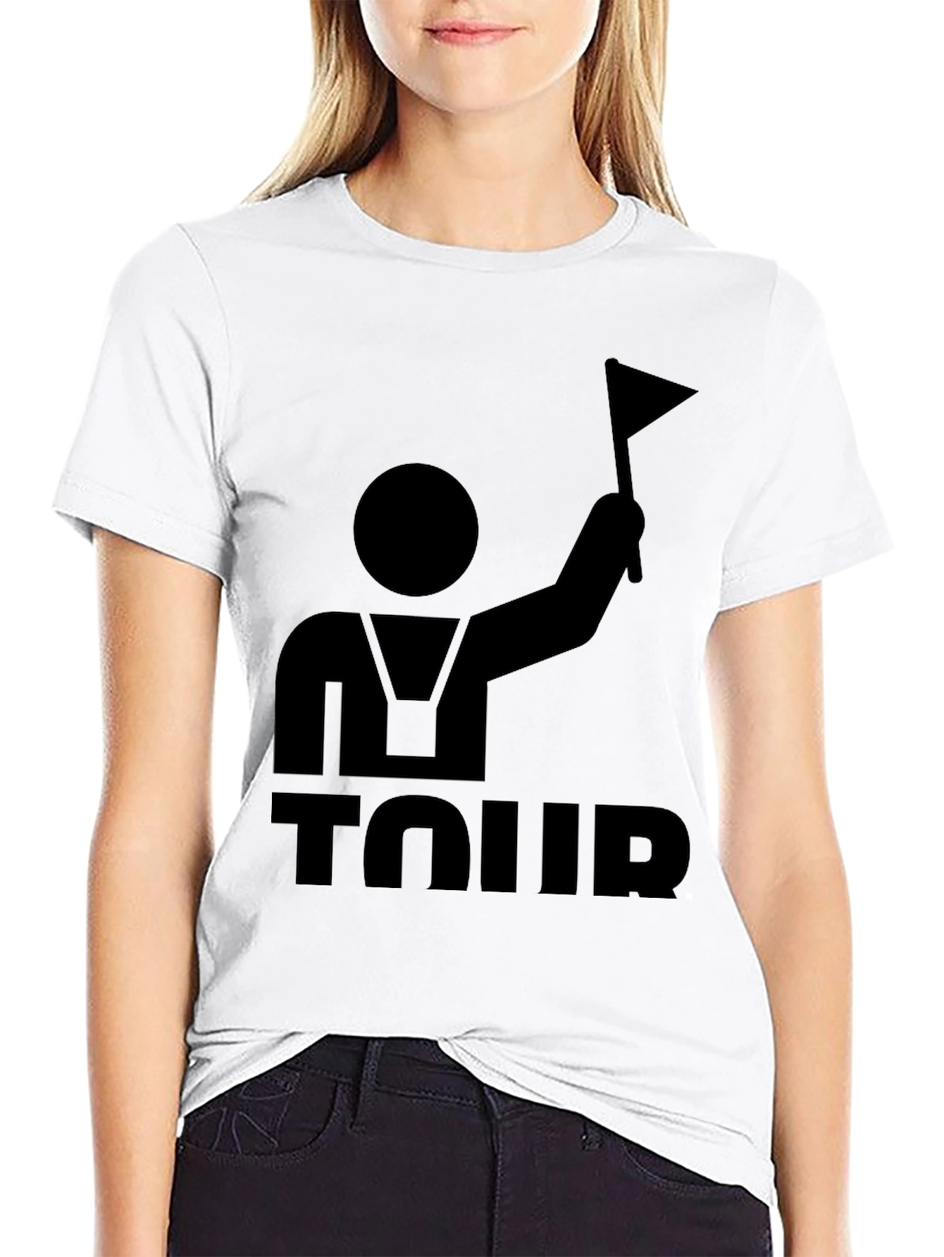 Mens Black Tour Graphic T-Shirt