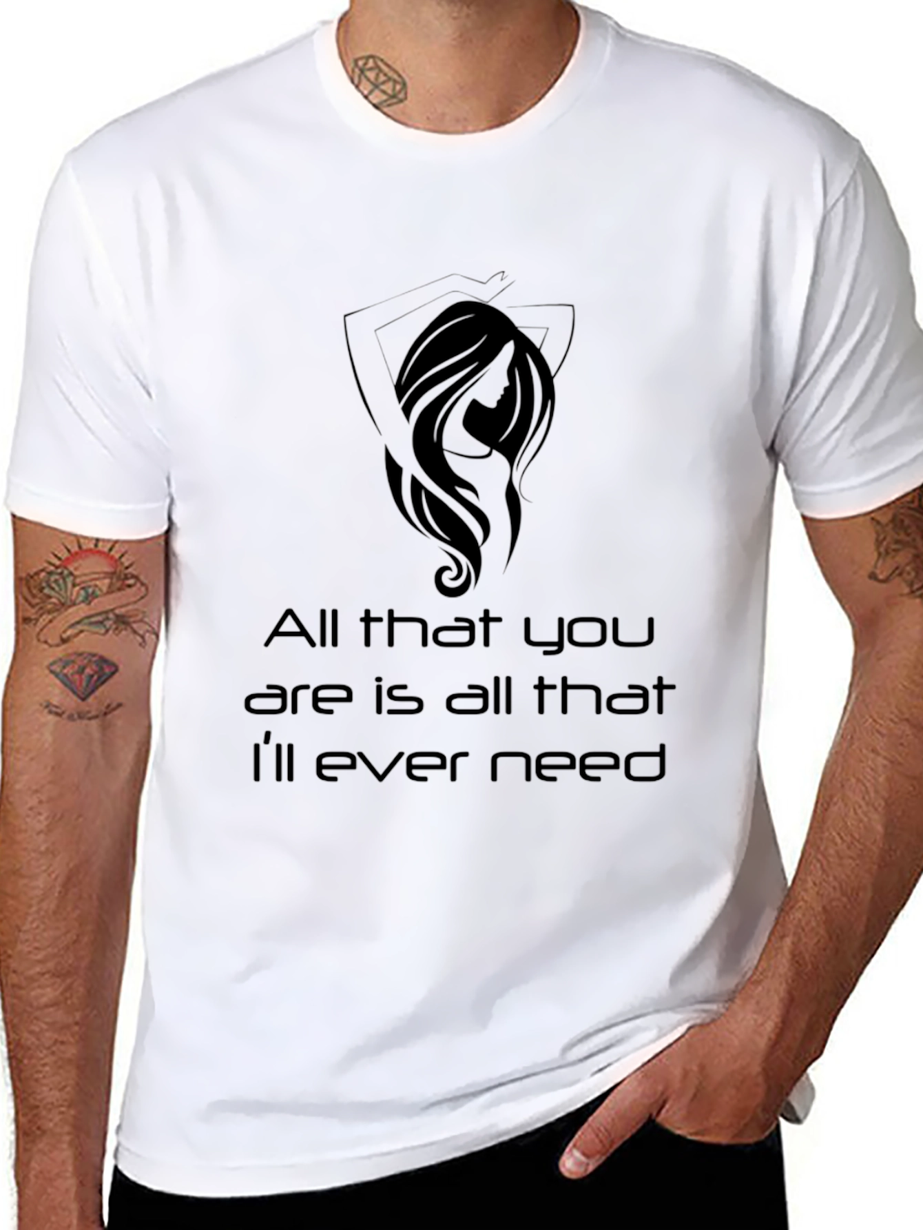 All That You Need Graphic Tee - Black