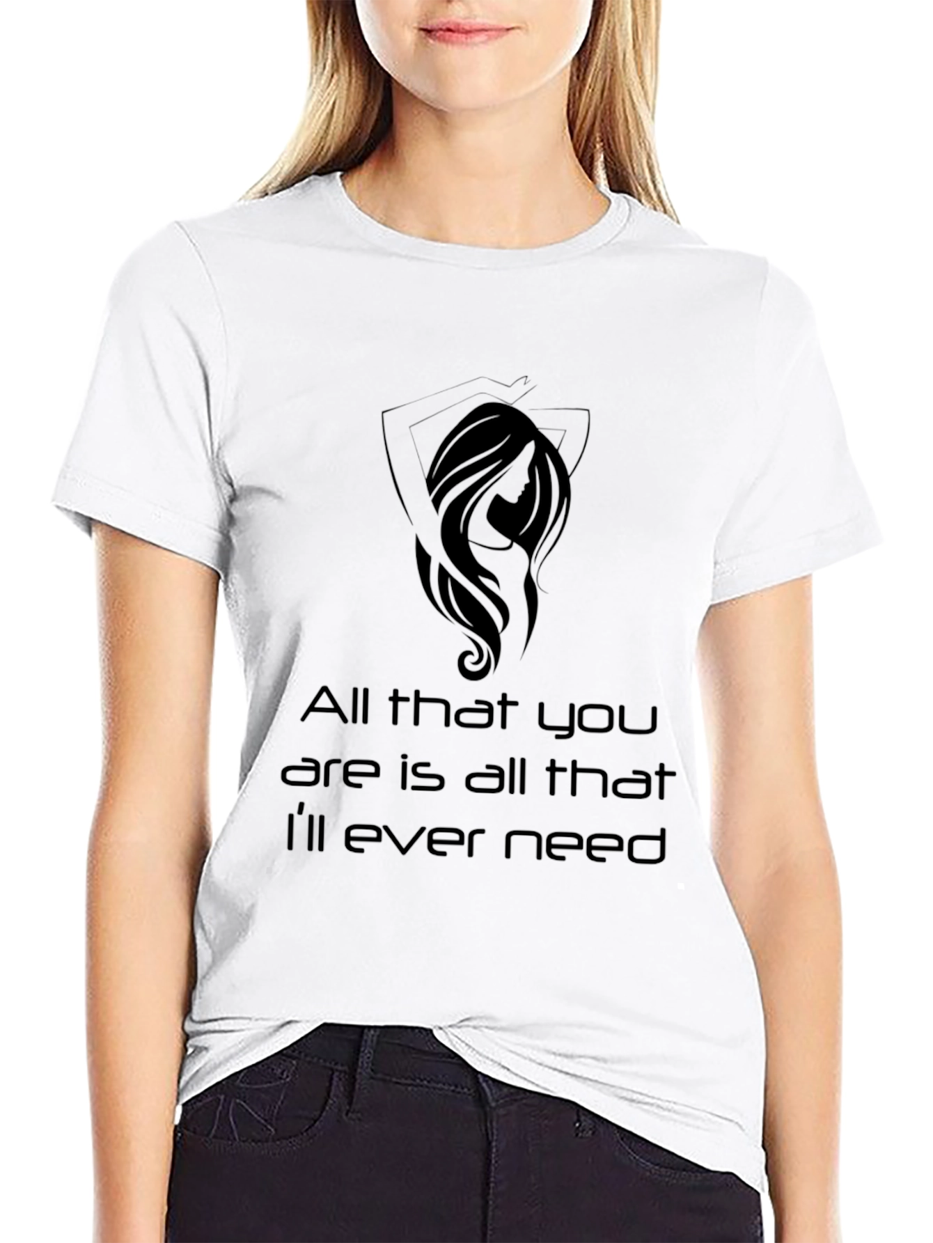 All That You Need Graphic Tee - Black
