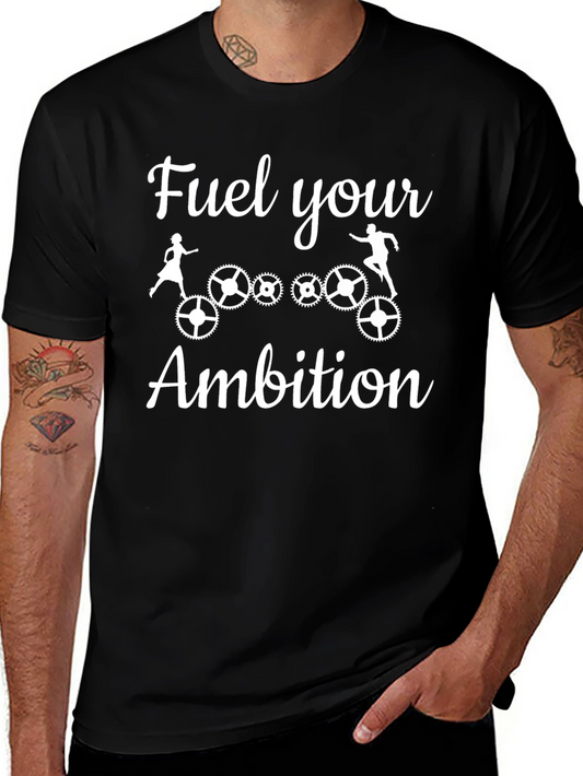 Fuel Your Ambition Black Graphic T-Shirt