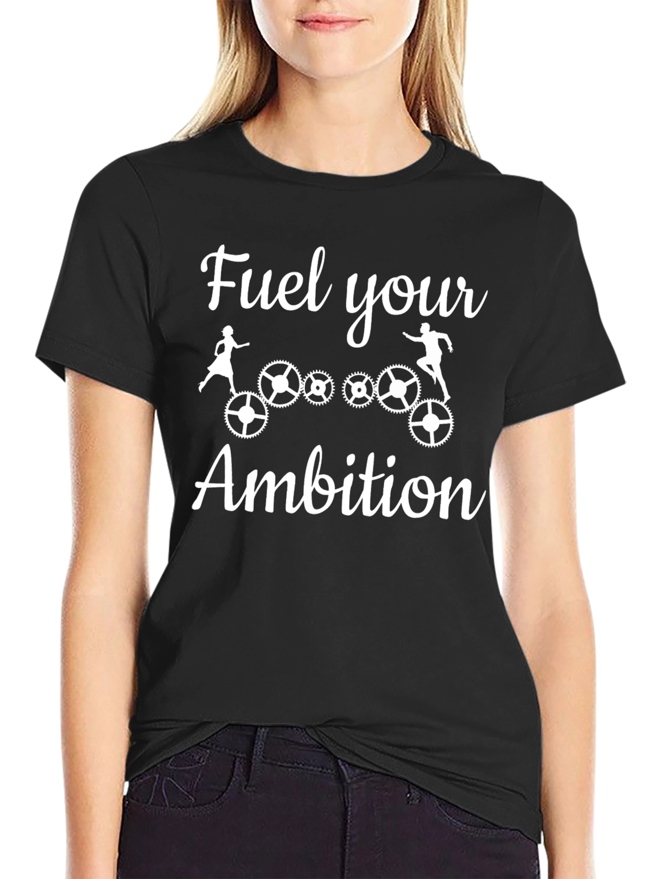 Fuel Your Ambition Black Graphic T-Shirt