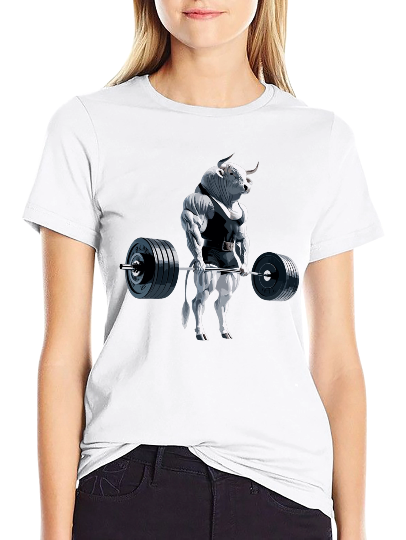 Weightlifting Bull Graphic Tee