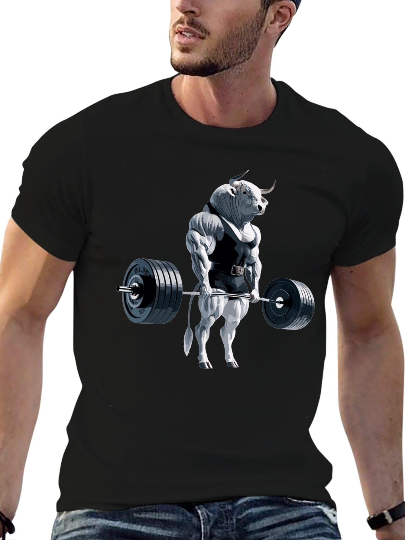 Weightlifting Bull Graphic Tee