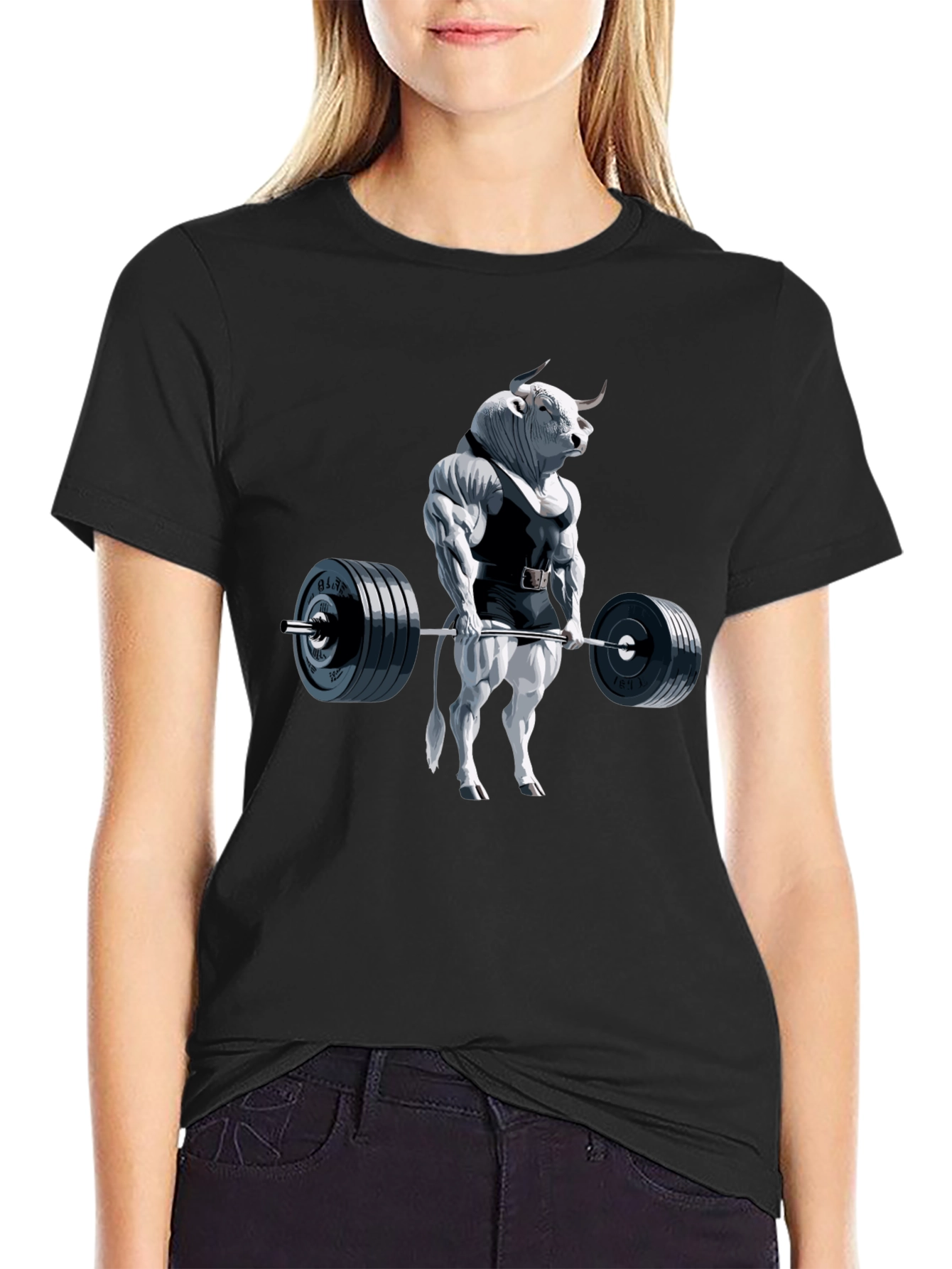 Weightlifting Bull Graphic Tee
