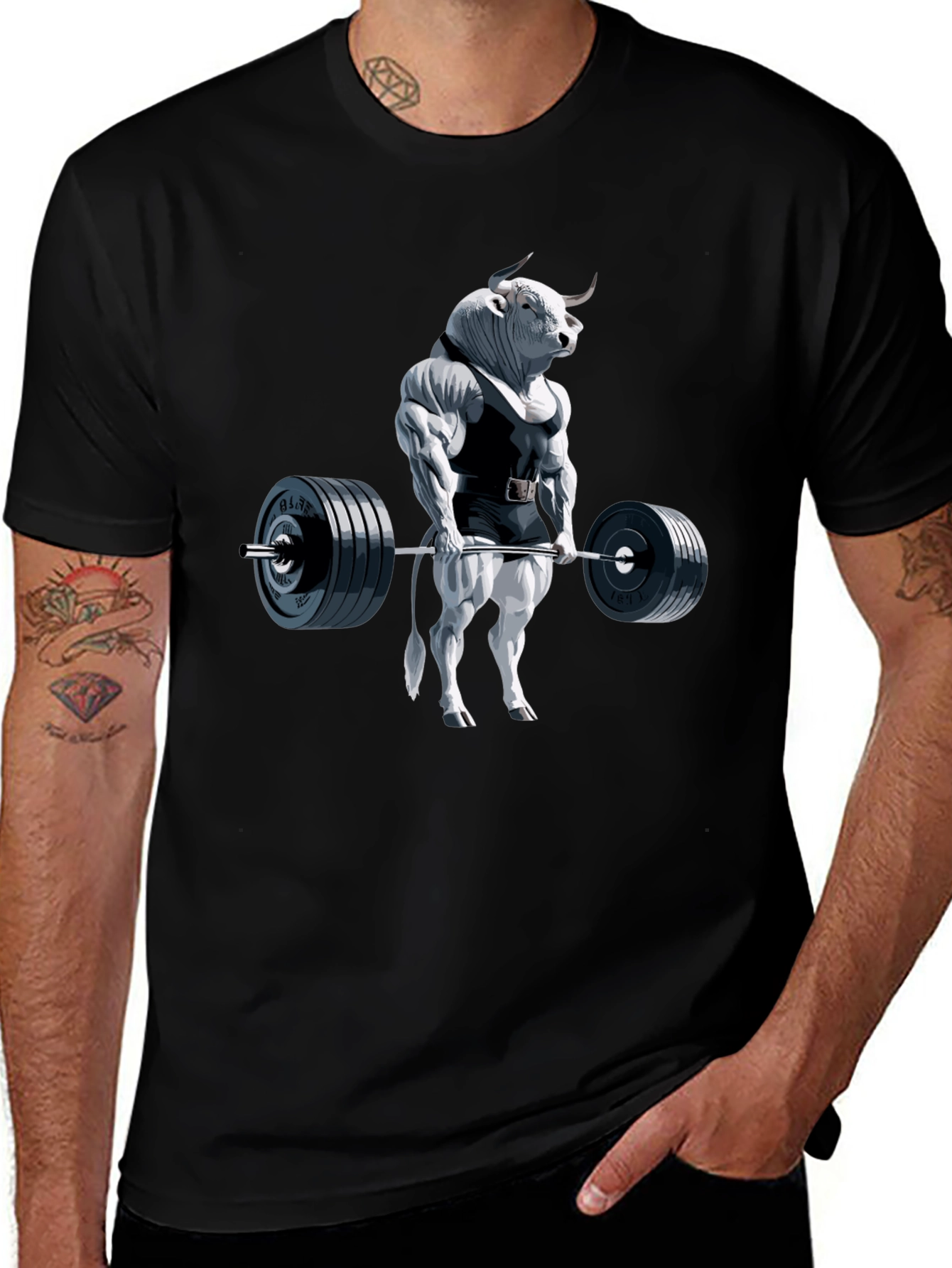 Weightlifting Bull Graphic Tee