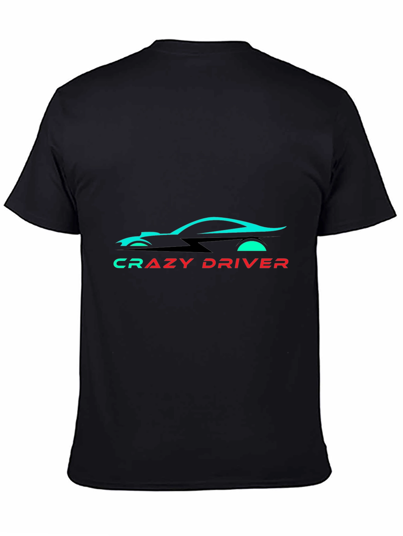Crazy Driver Graphic Tee - Black Cotton