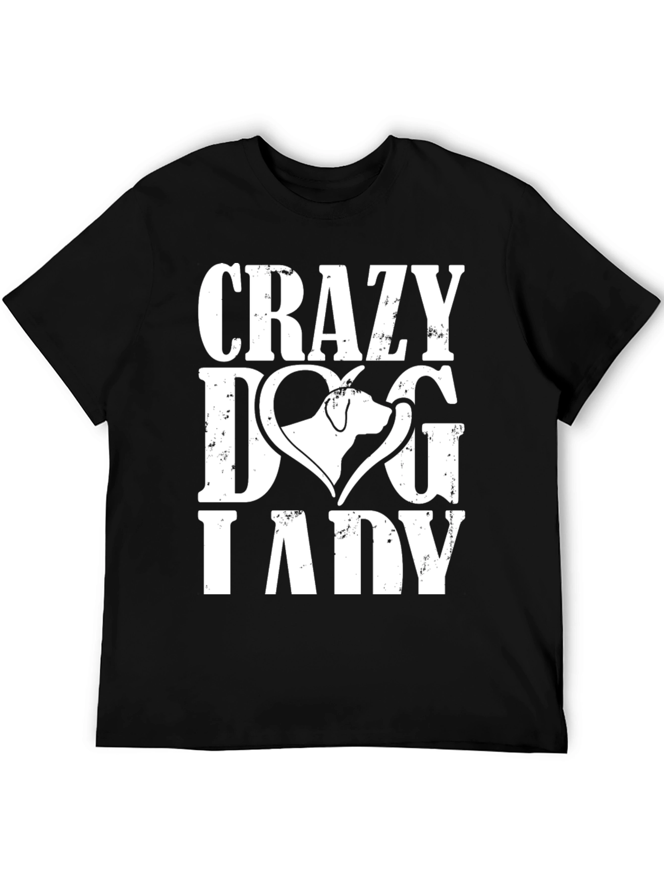 Crazy Dog Lady Graphic Tee - Black