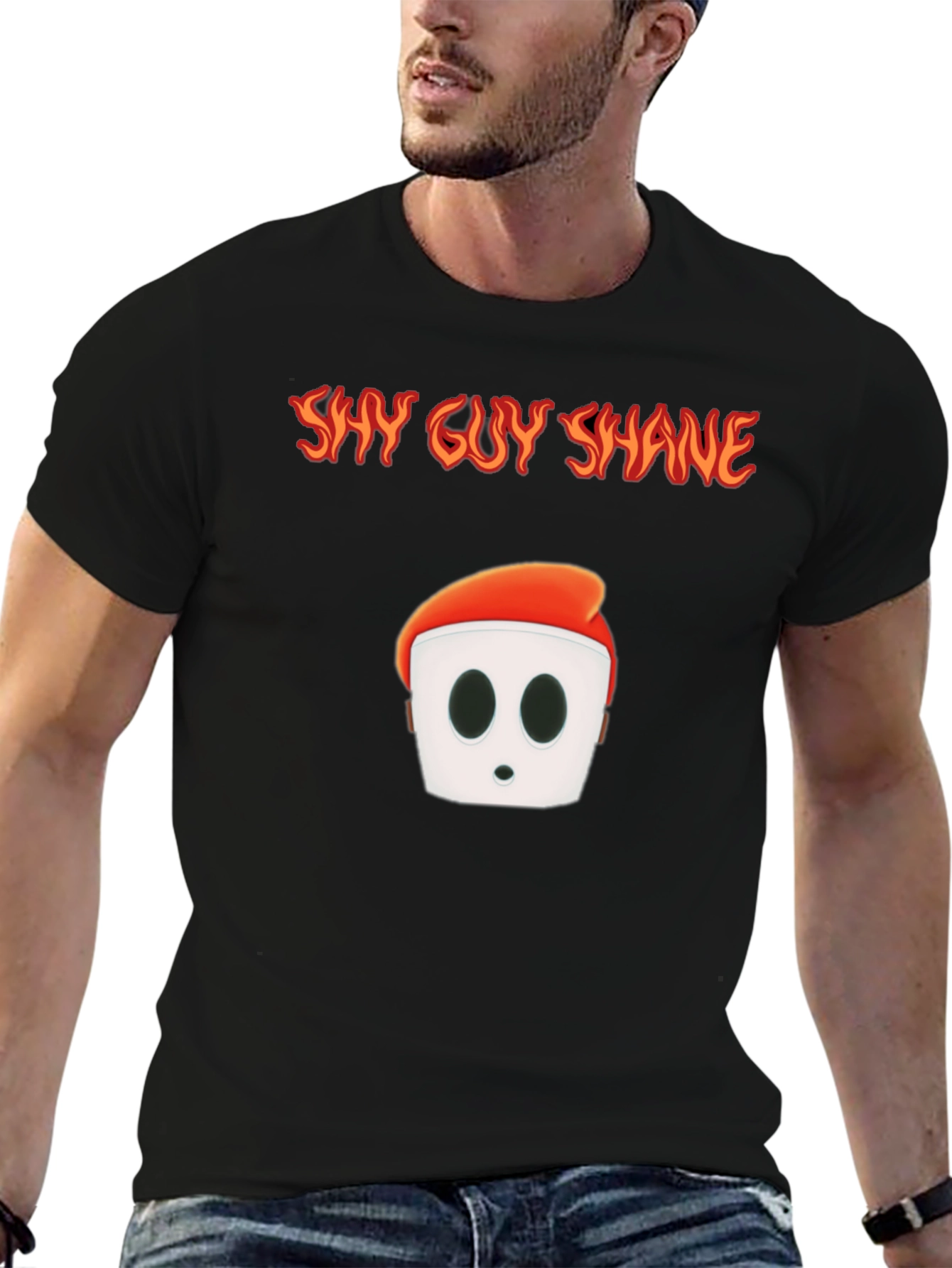 Shy Guy Shane Black T-Shirt