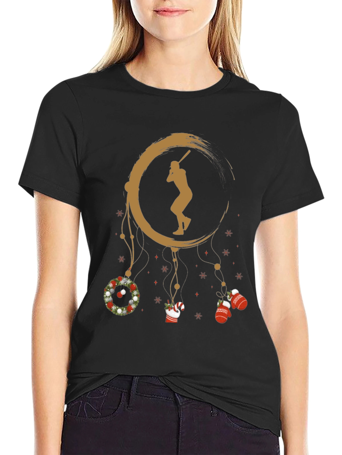 Baseball Christmas T-Shirt Holiday Gift