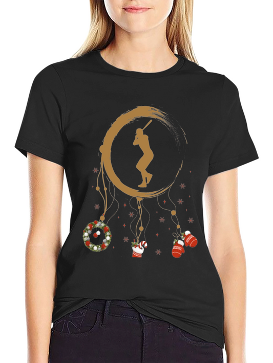 Baseball Christmas T-Shirt Holiday Gift