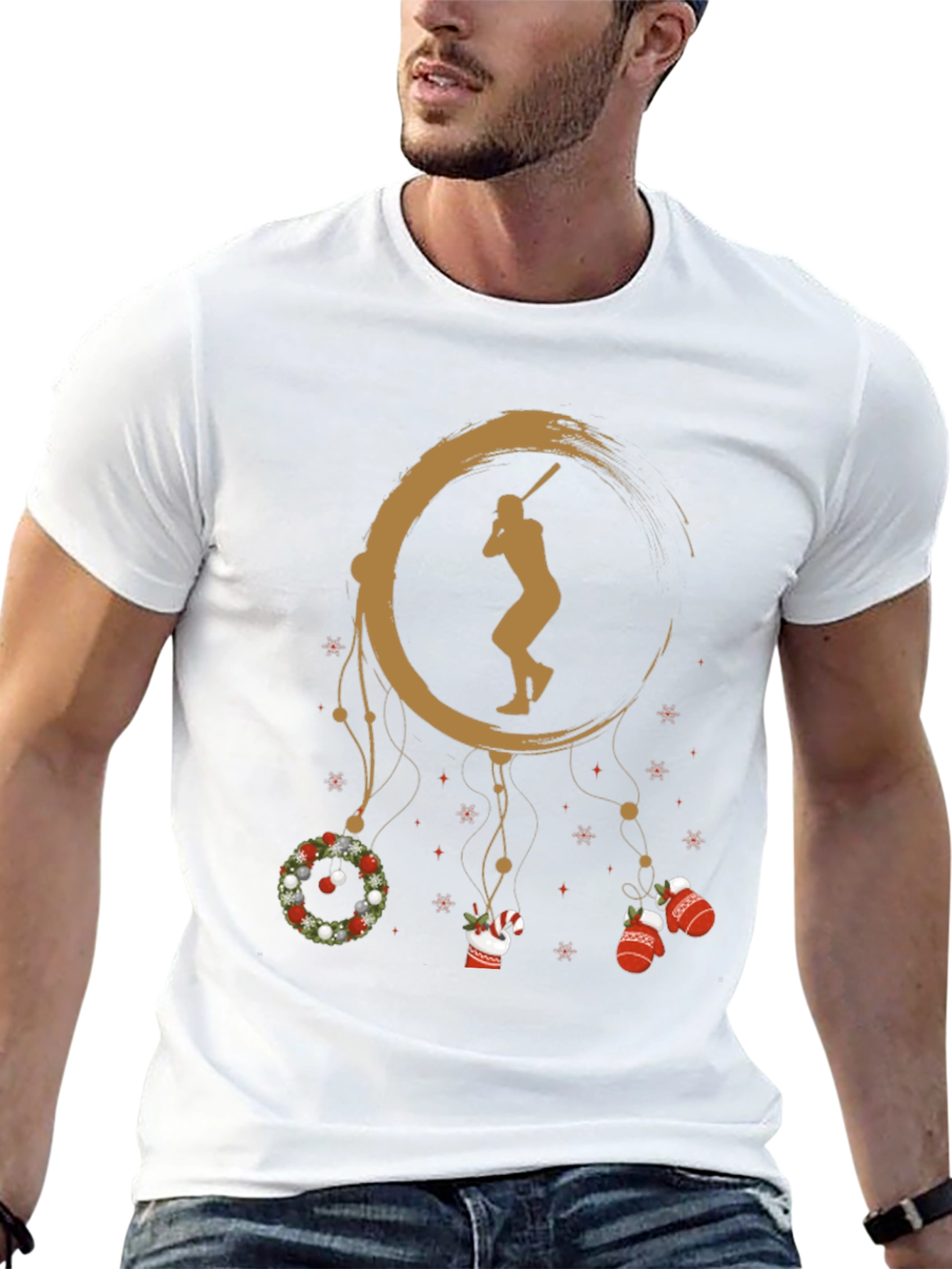 Baseball Christmas T-Shirt Holiday Gift