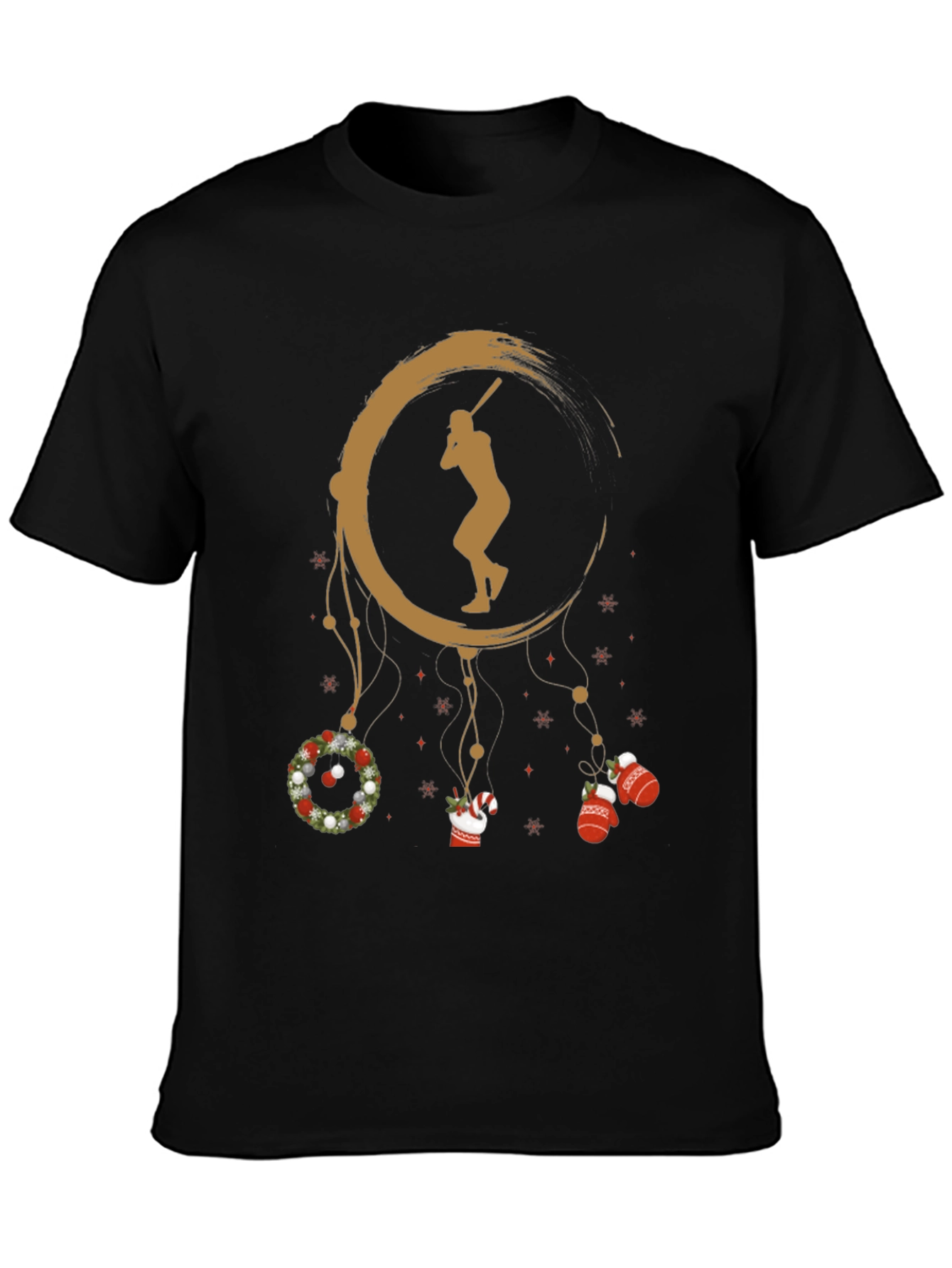 Baseball Christmas T-Shirt Holiday Gift