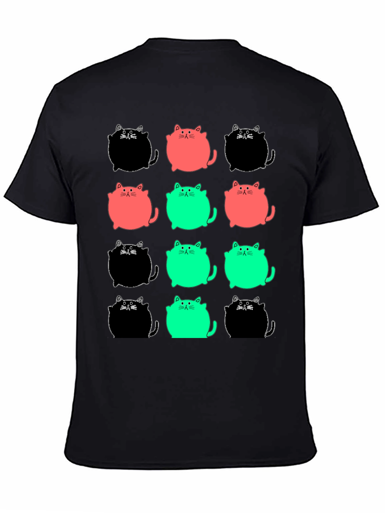 Funky Cat Pattern Tee