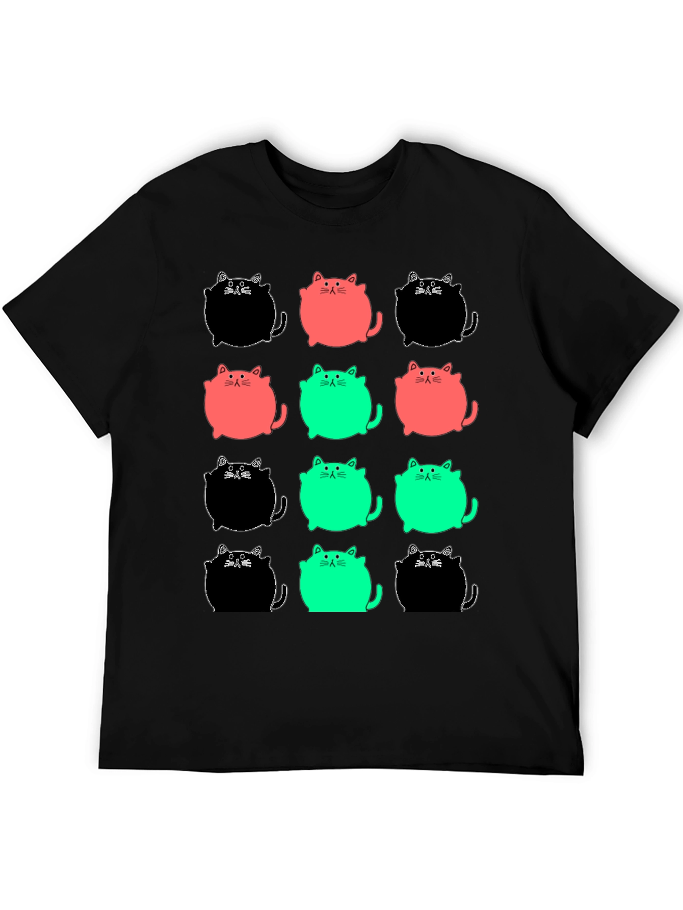 Funky Cat Pattern Tee