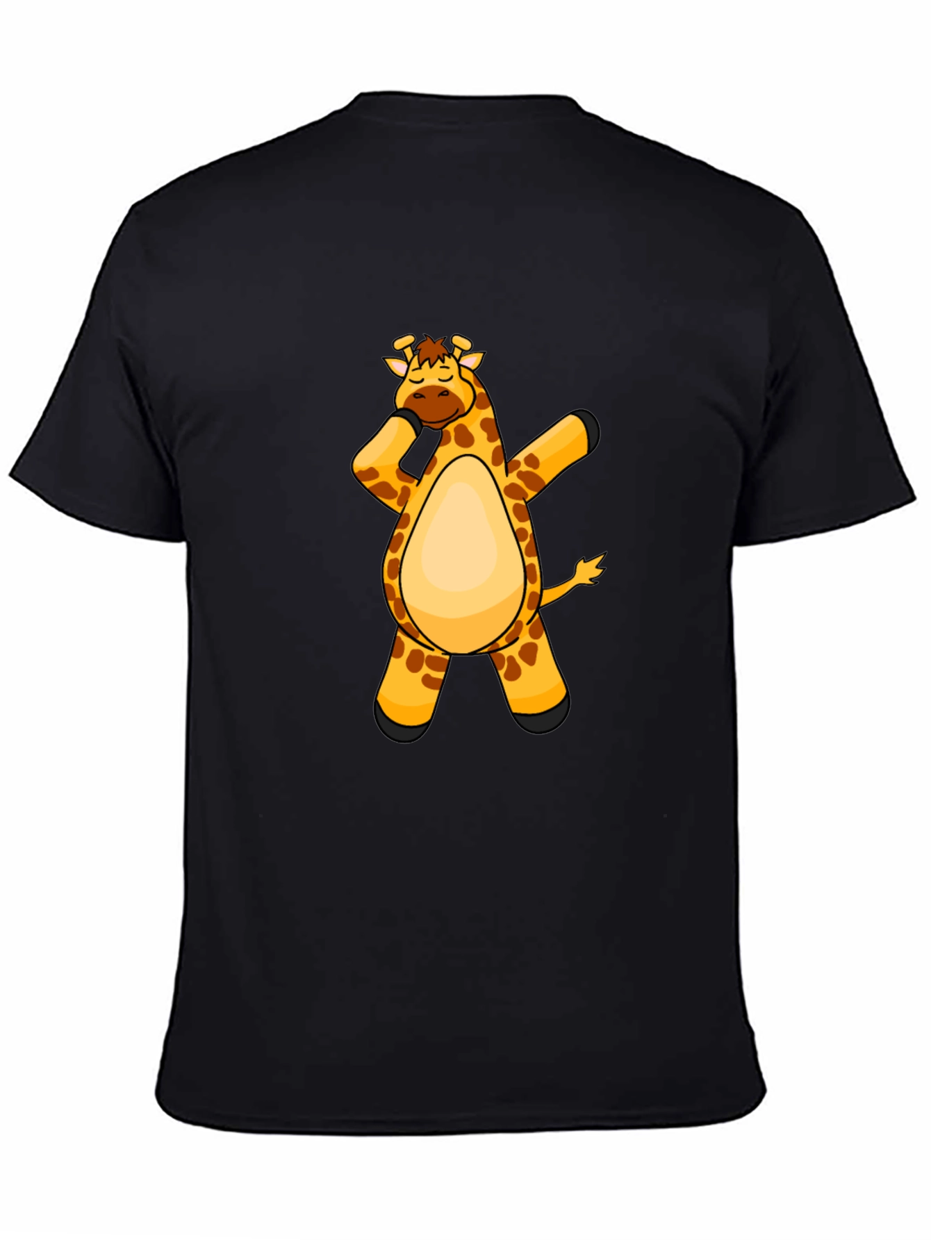 Dabbing Giraffe Graphic Tee - Mens Black T-Shirt