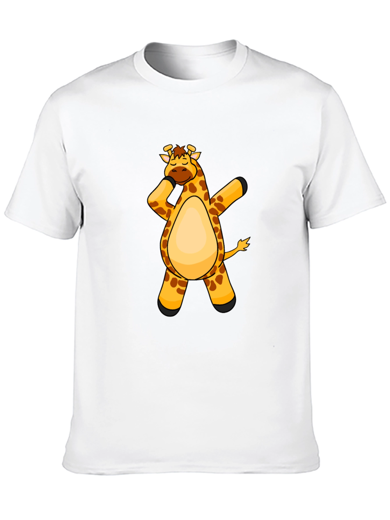 Dabbing Giraffe Graphic Tee - Mens Black T-Shirt