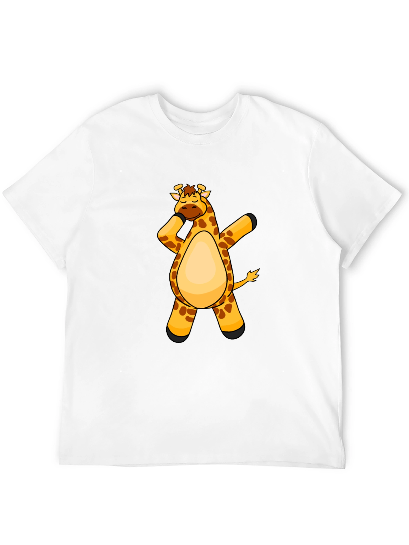 Dabbing Giraffe Graphic Tee - Mens Black T-Shirt