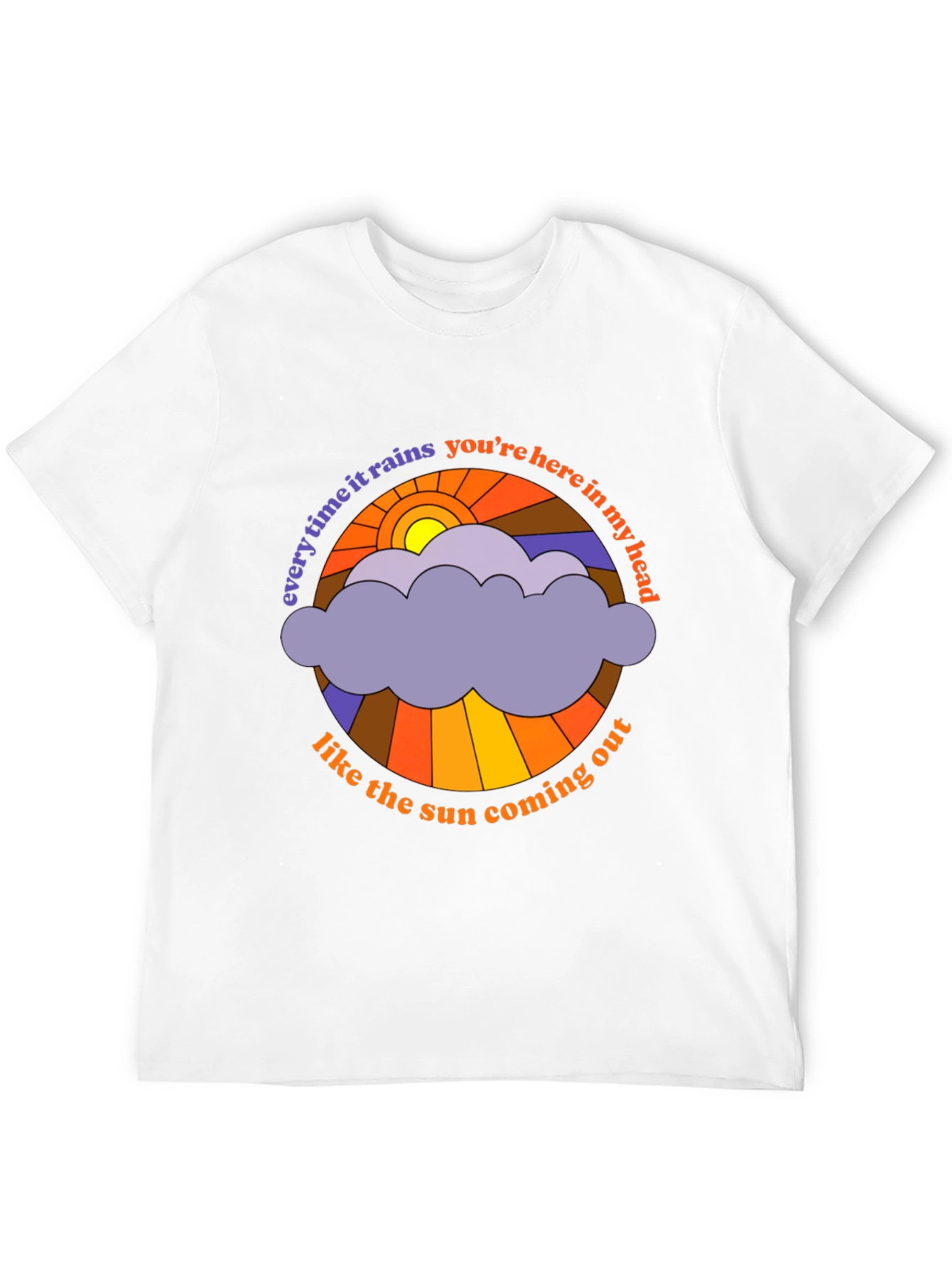 Retro Sun & Rain Cloud T-Shirt