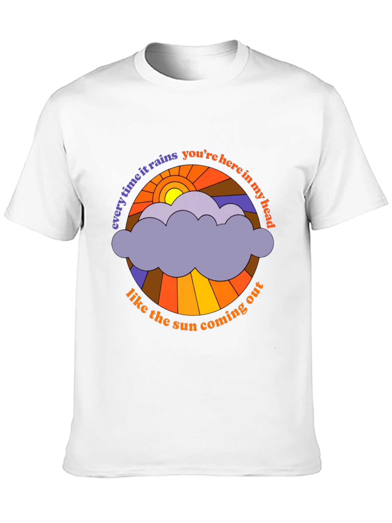 Retro Sun & Rain Cloud T-Shirt