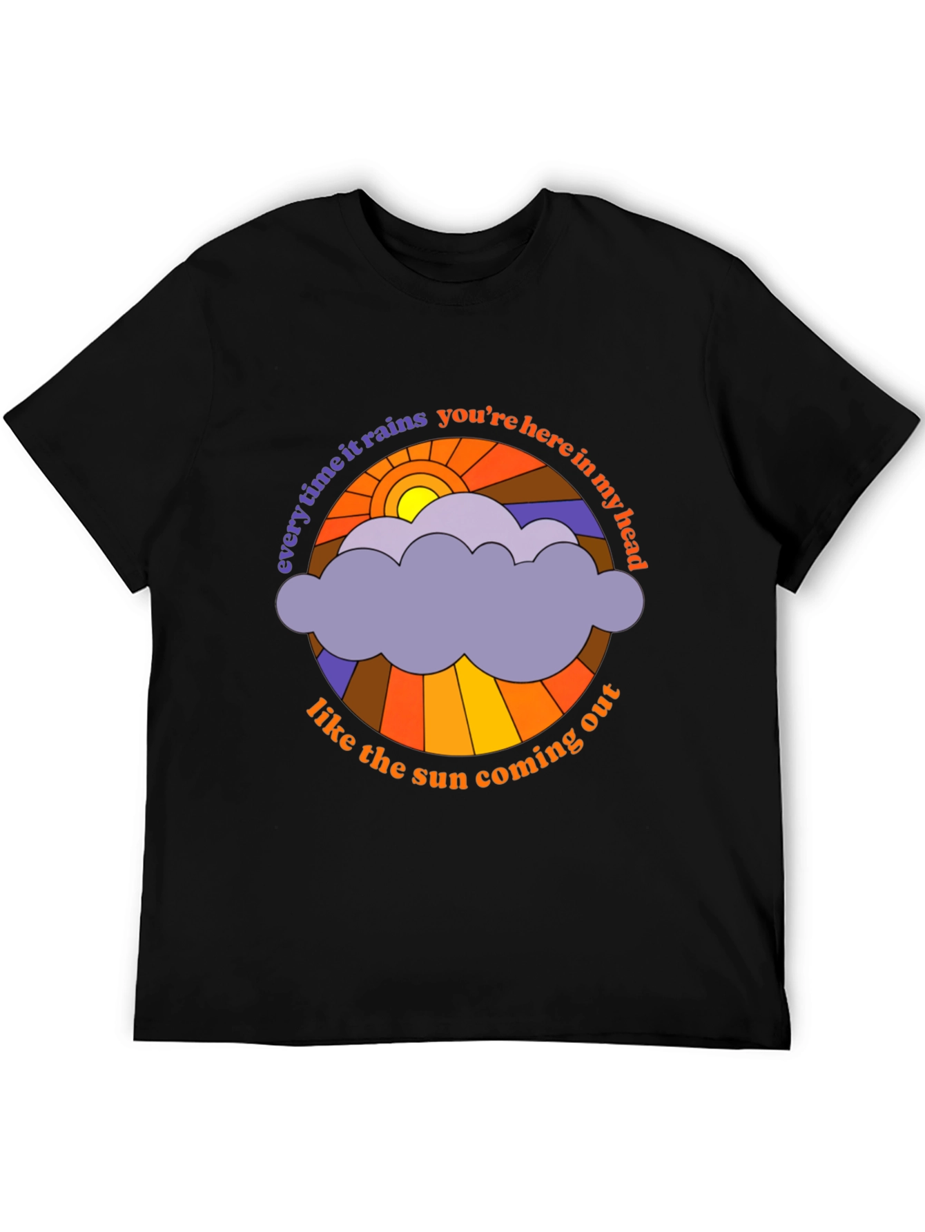 Retro Sun & Rain Cloud T-Shirt