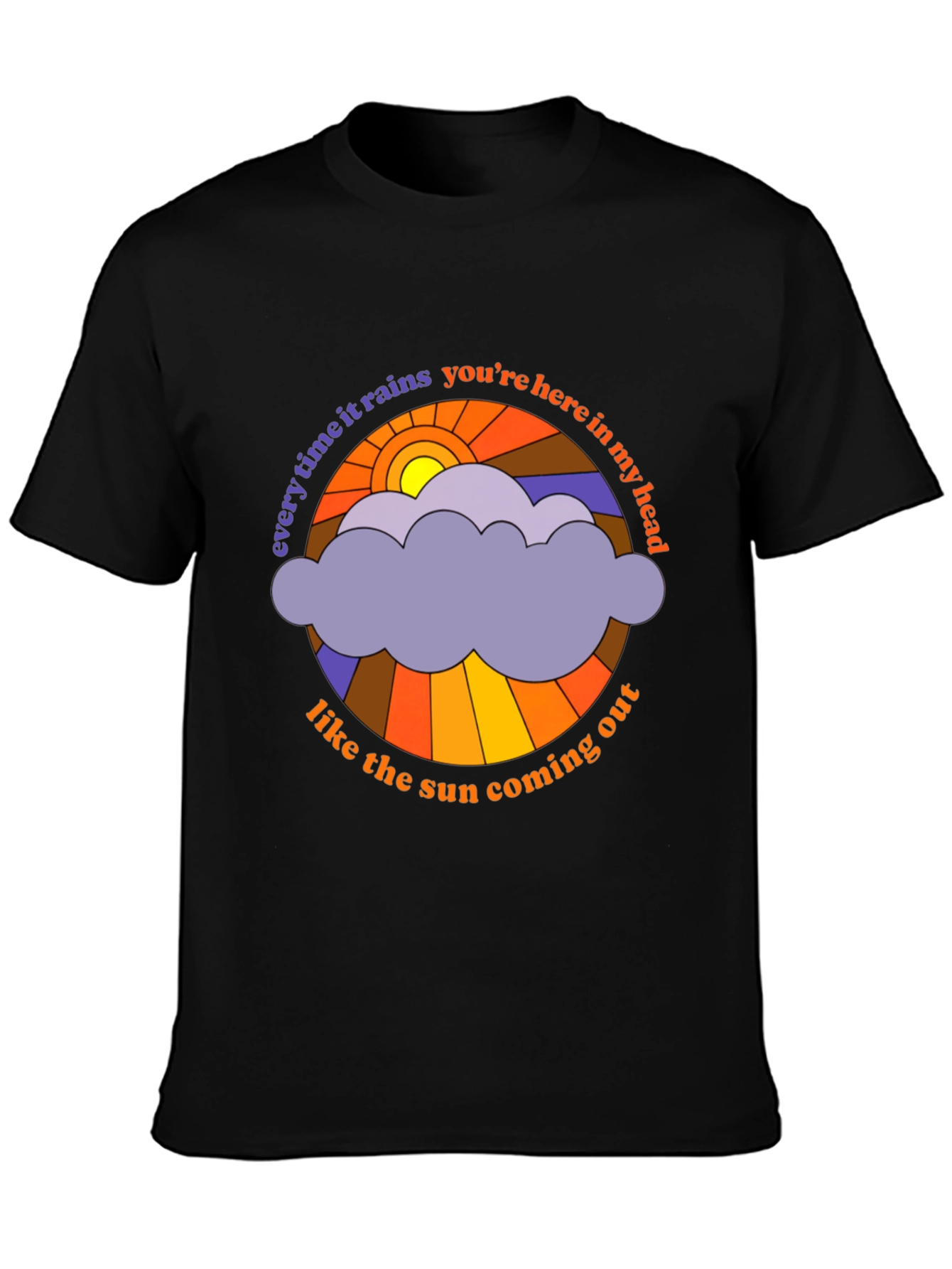 Retro Sun & Rain Cloud T-Shirt