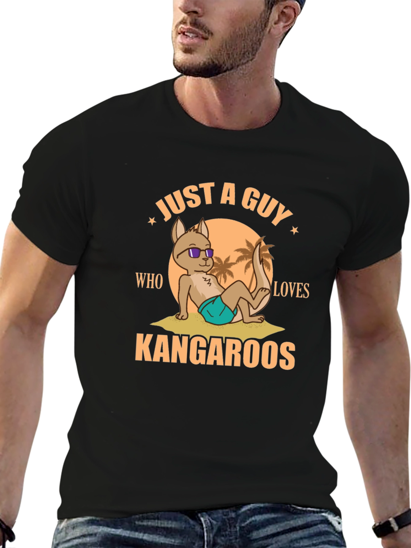 Just a Guy Who Loves Kangaroos T-Shirt