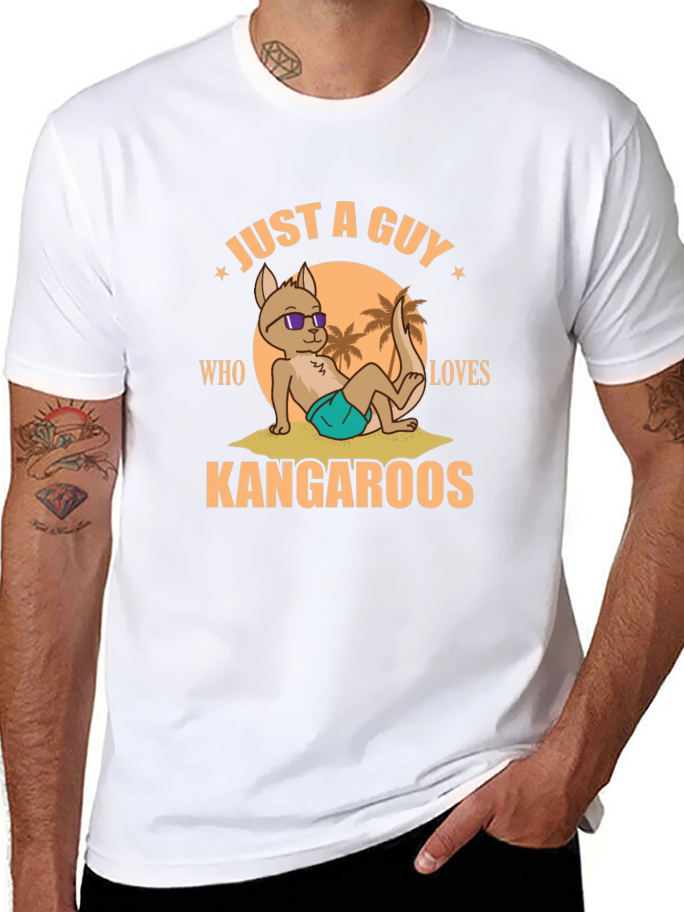 Just a Guy Who Loves Kangaroos T-Shirt