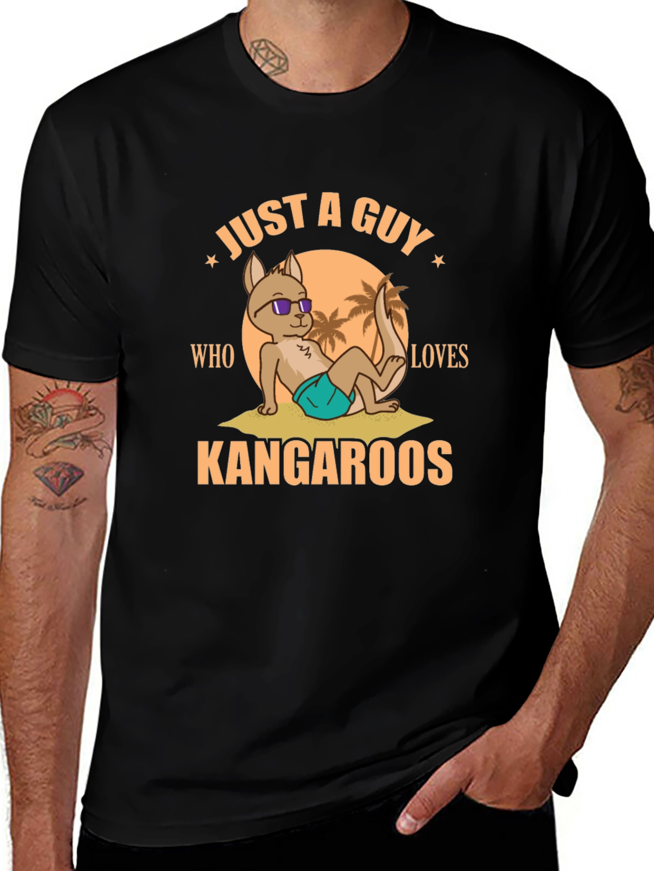 Just a Guy Who Loves Kangaroos T-Shirt