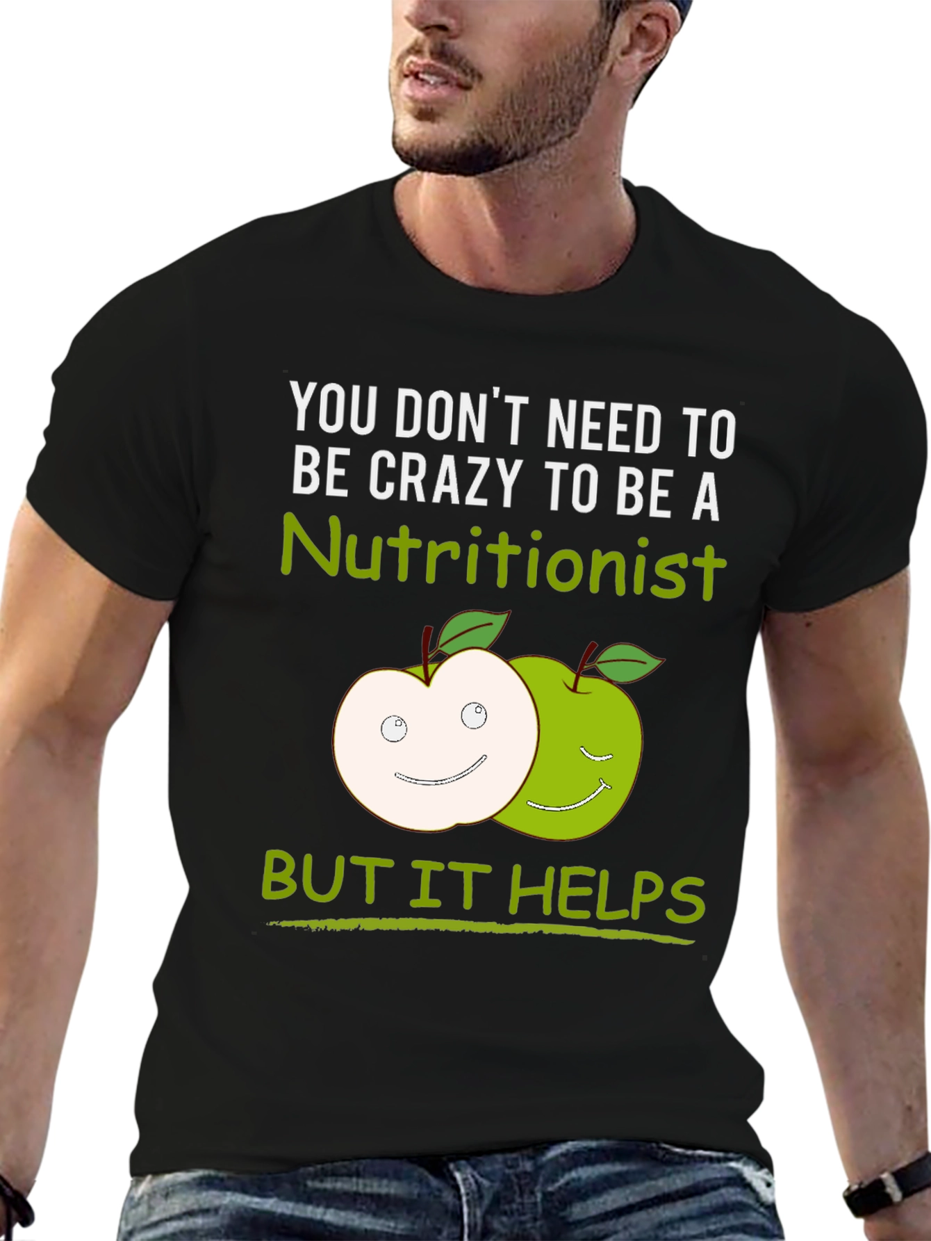 Nutritionist Crazy Apple Graphic T-Shirt