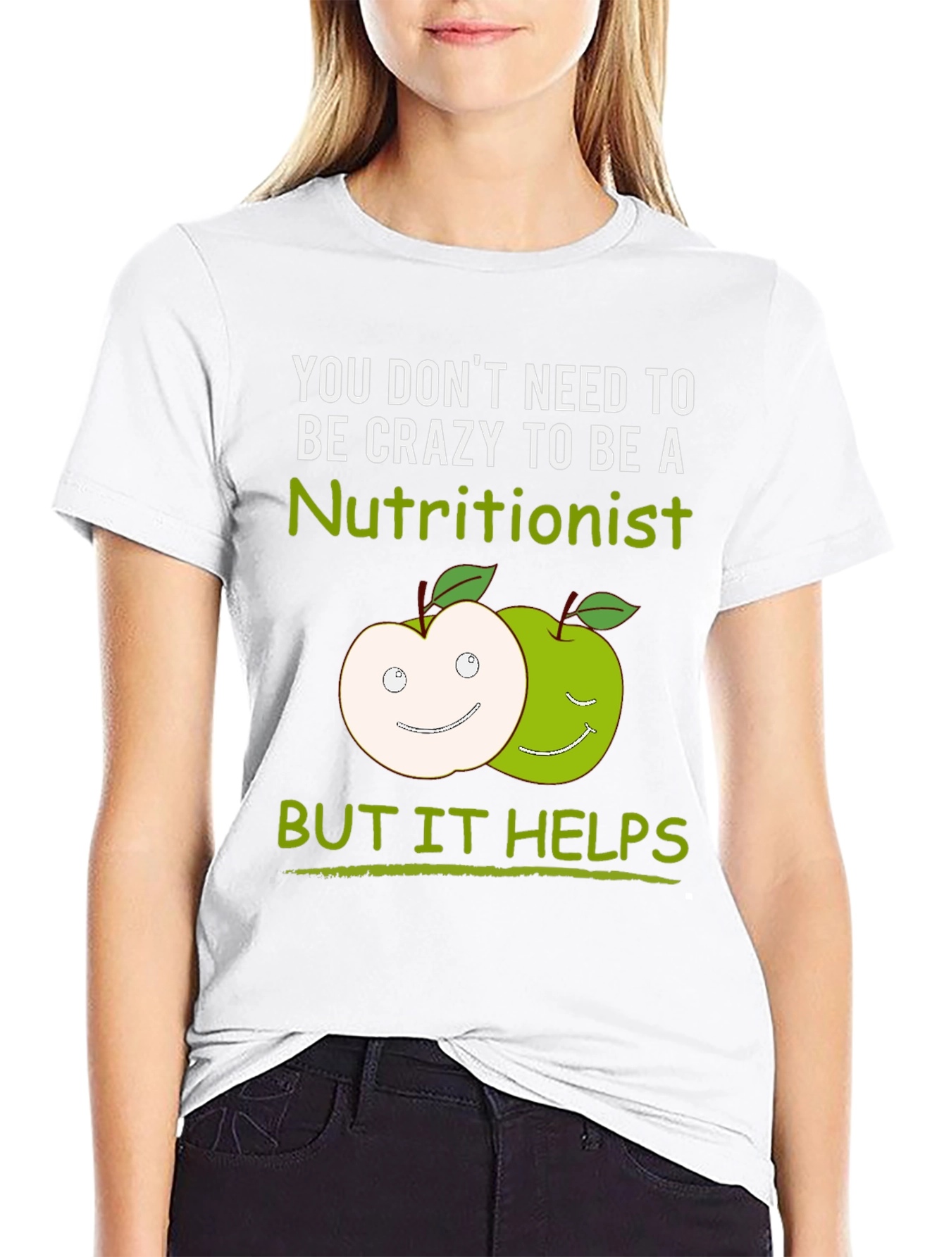 Nutritionist Crazy Apple Graphic T-Shirt