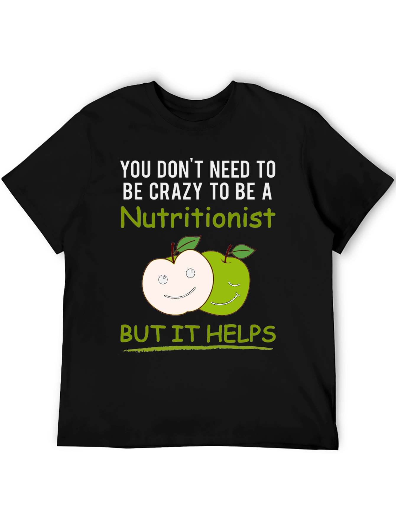 Nutritionist Crazy Apple Graphic T-Shirt