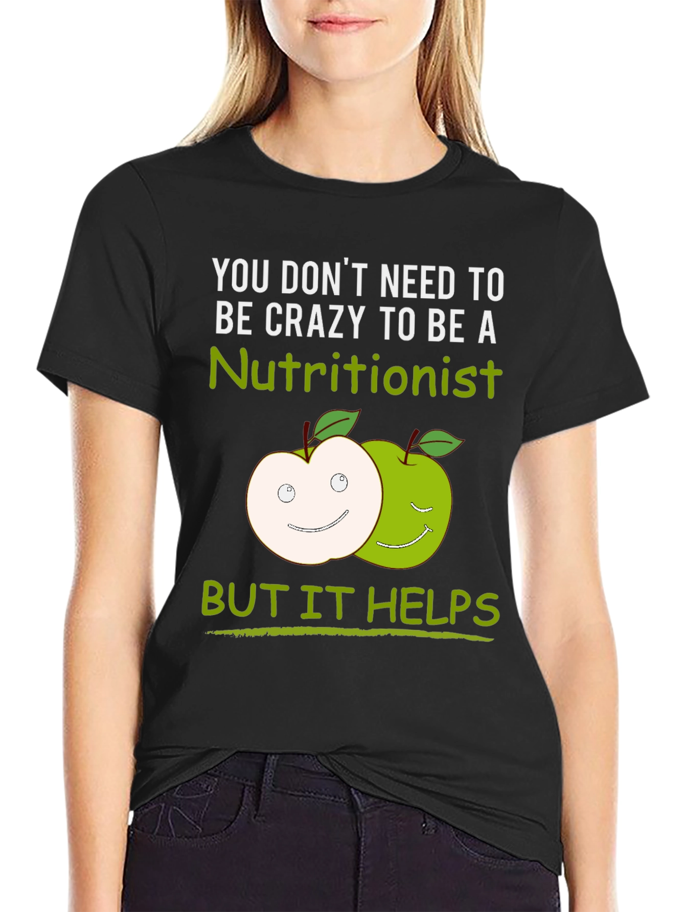 Nutritionist Crazy Apple Graphic T-Shirt