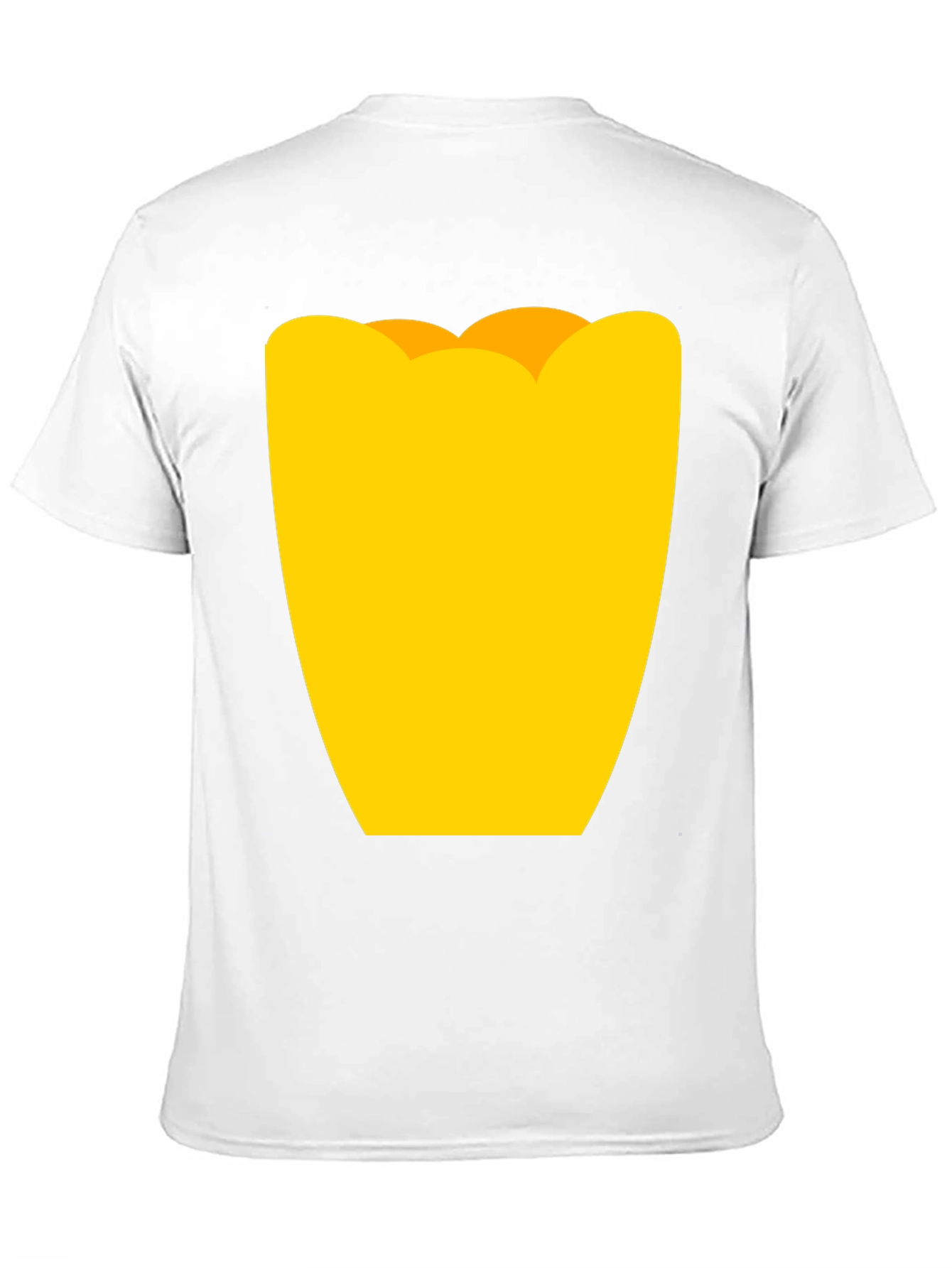 Mens Black Graphic Tee - Yellow Tulip Design