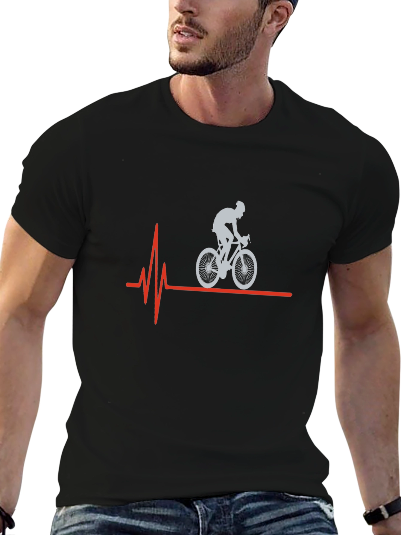 Cycling Heartbeat T-Shirt - Ride On!