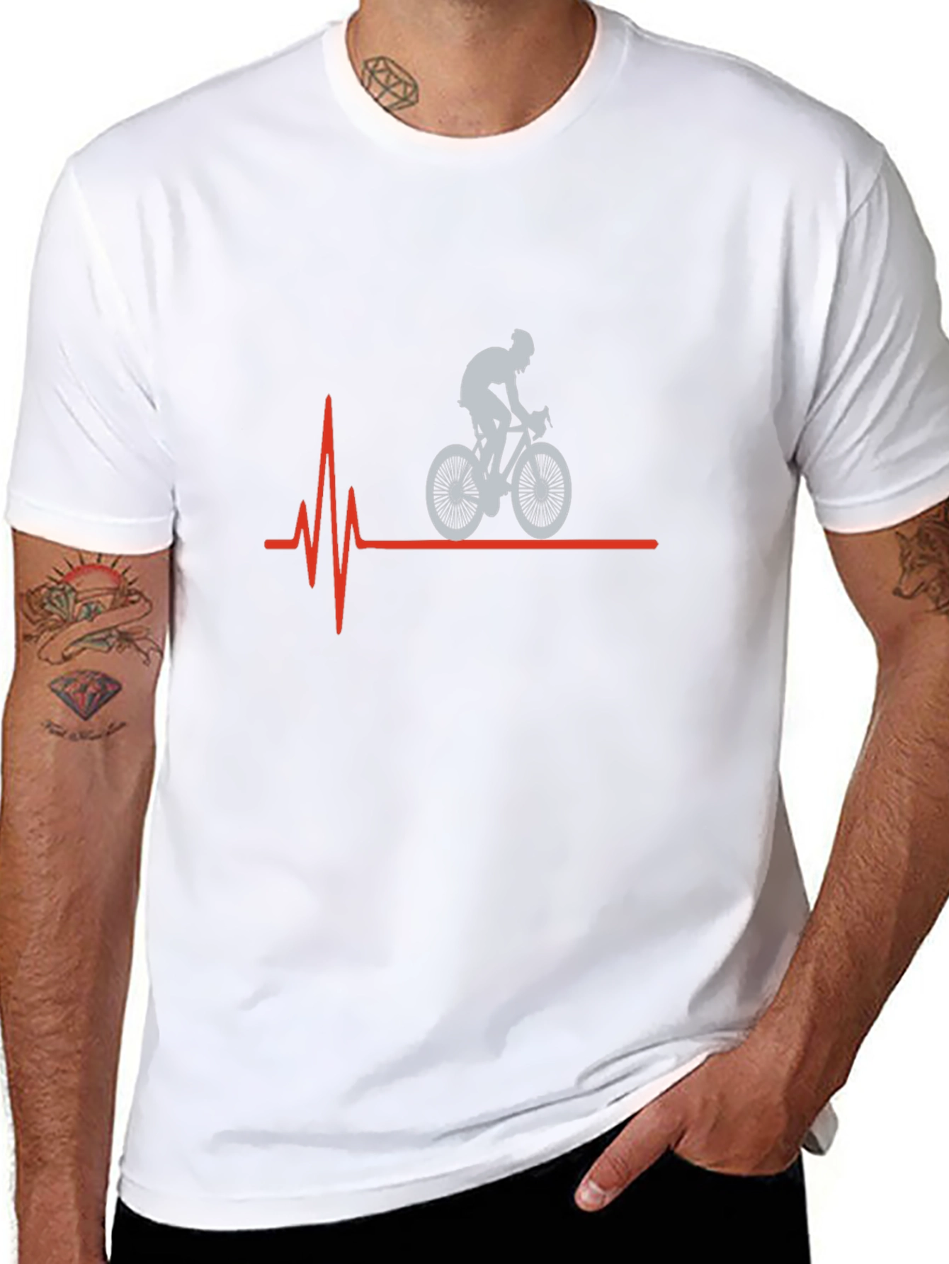 Cycling Heartbeat T-Shirt - Ride On!