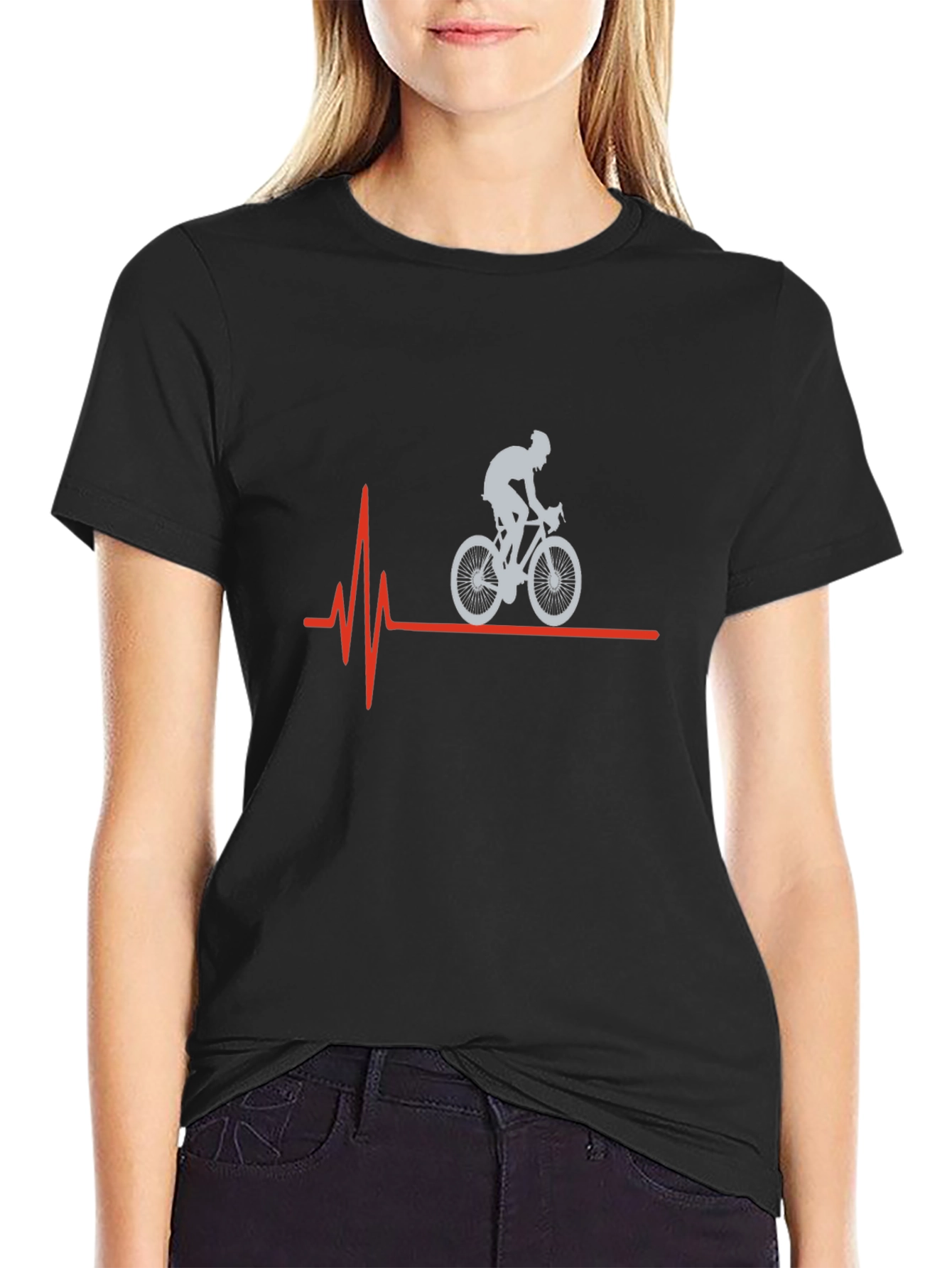Cycling Heartbeat T-Shirt - Ride On!
