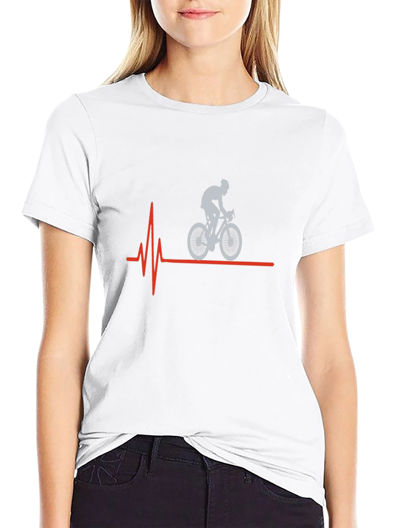 Cycling Heartbeat T-Shirt - Ride On!