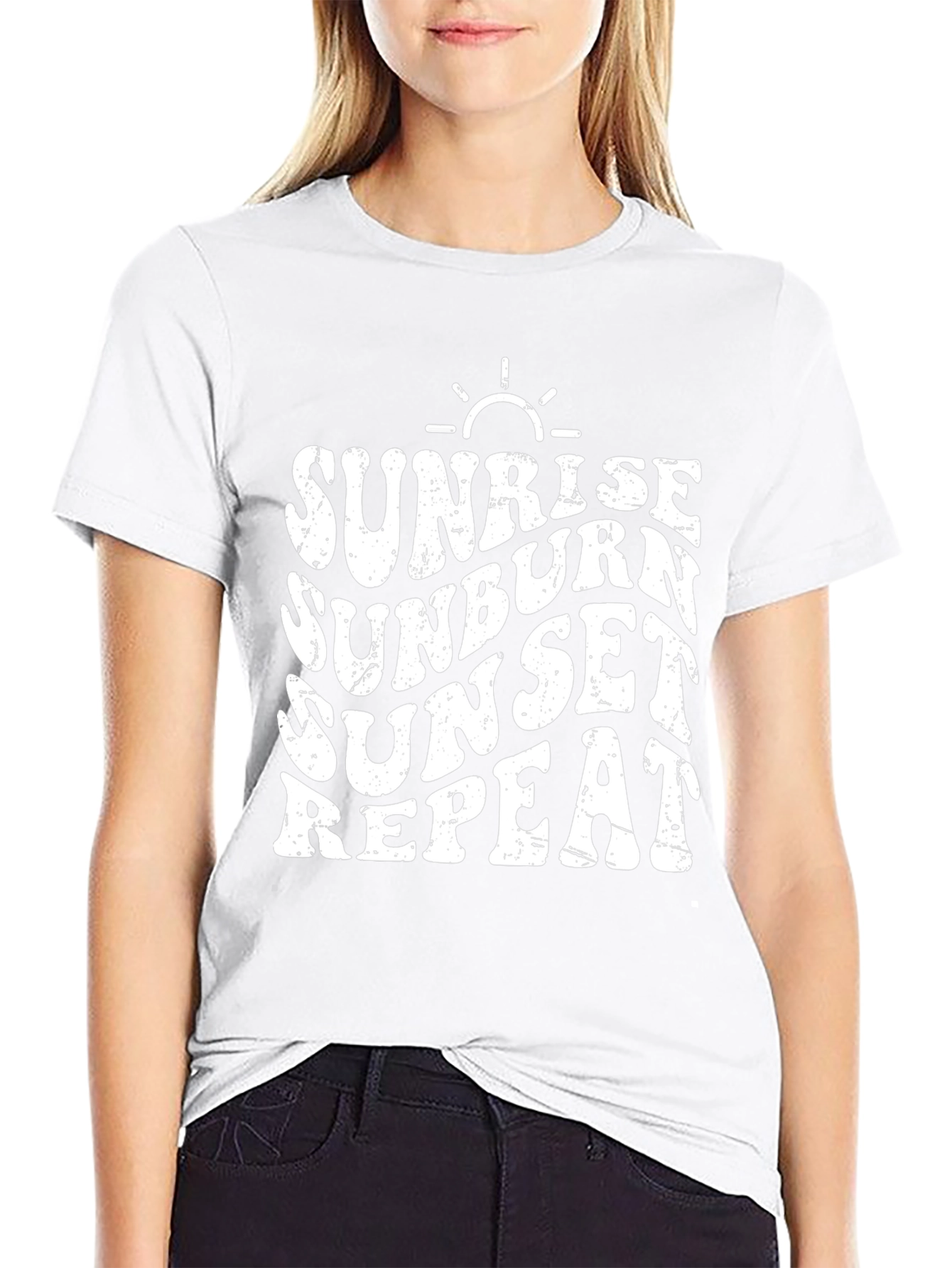 Sunrise Sunburn Sunset Repeat Graphic Tee