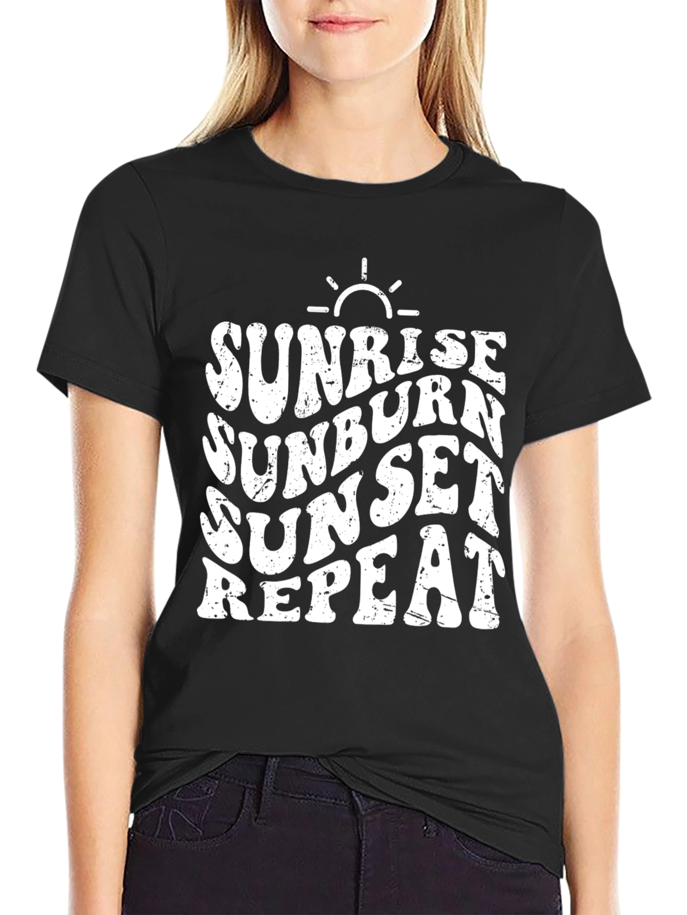 Sunrise Sunburn Sunset Repeat Graphic Tee