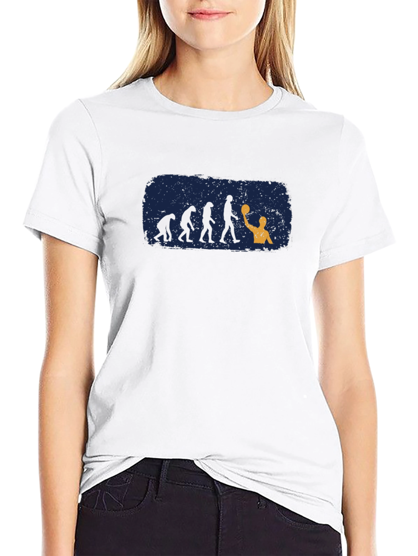 Water Polo Evolution Graphic Tee - Black