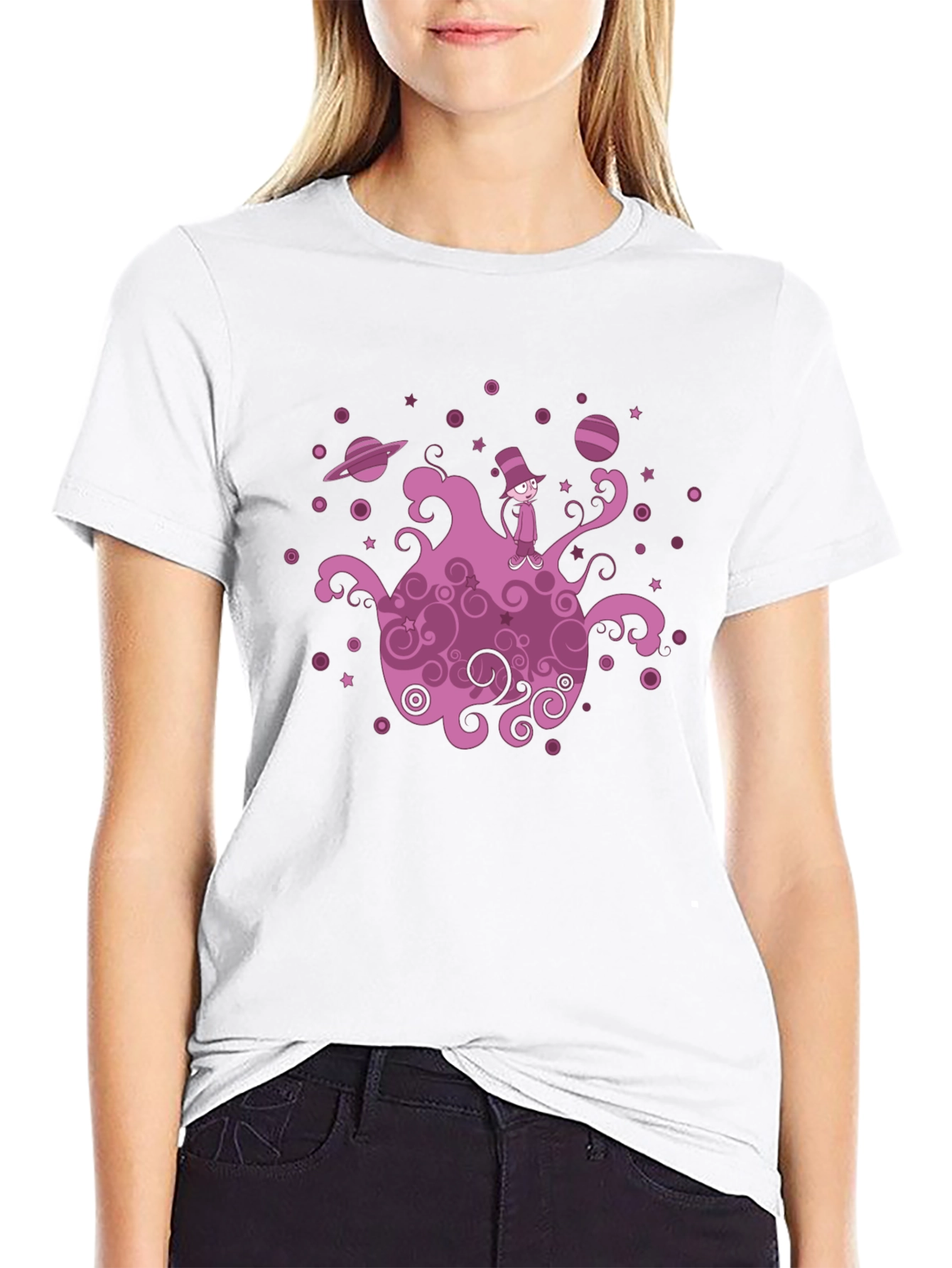 Cosmic Cat Black T-Shirt